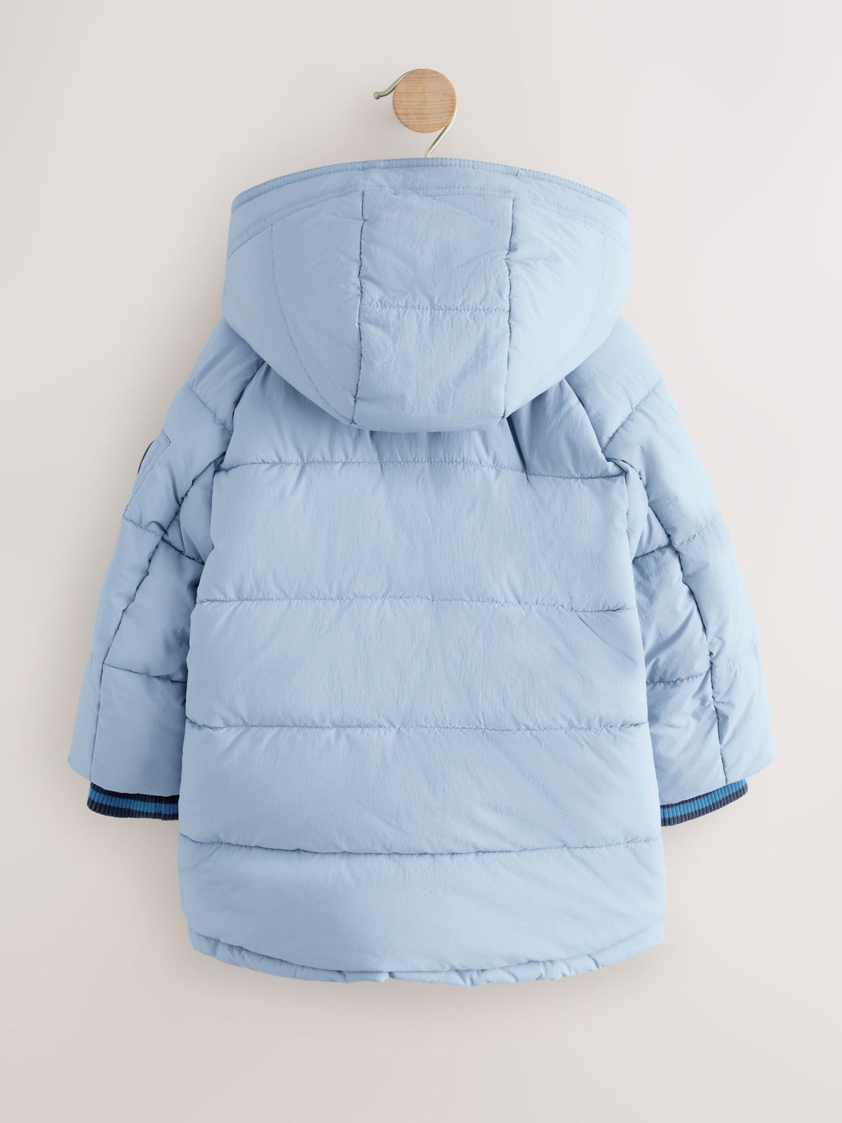 Light Blue Borg Lined Padded Coat (6mths-7yrs)