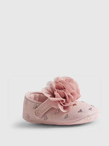 River Island Pink Ruched Ballet Pump Shoes