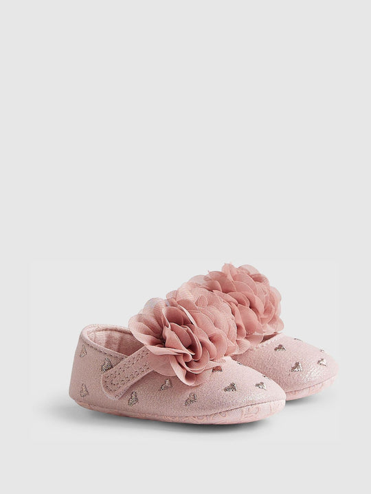 River Island Pink Ruched Ballet Pump Shoes