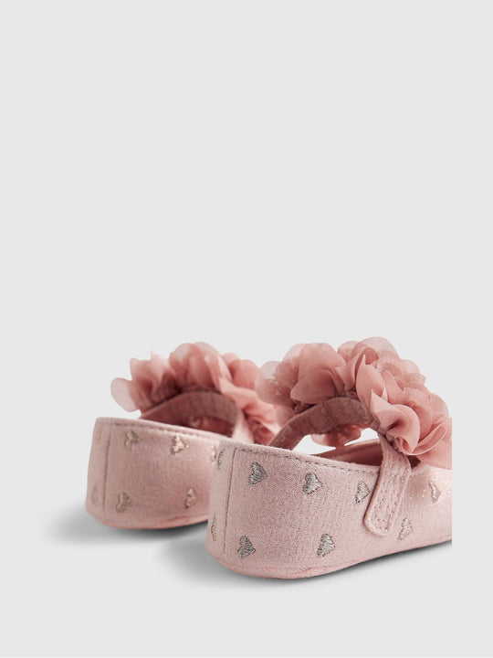 River Island Pink Ruched Ballet Pump Shoes