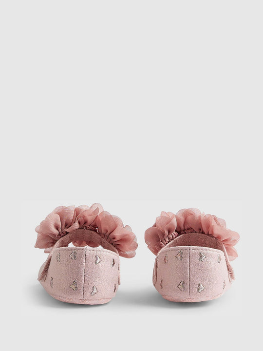 River Island Pink Ruched Ballet Pump Shoes