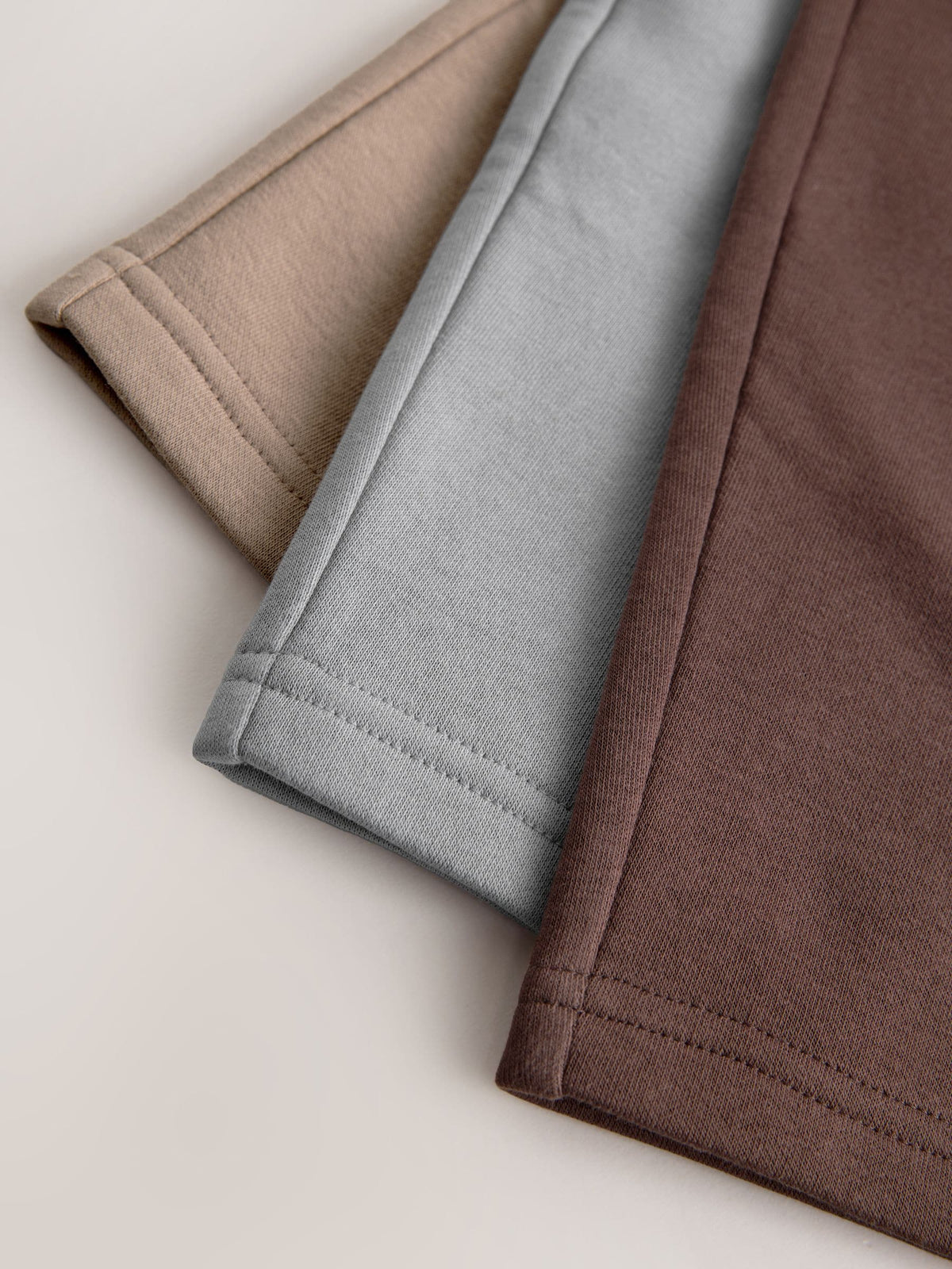Brown/Grey Wide Joggers 3 Pack (3mths-7yrs)