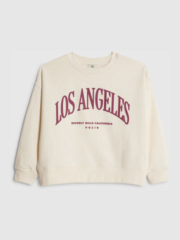 River Island Cream Los Angeles Sweatshirt