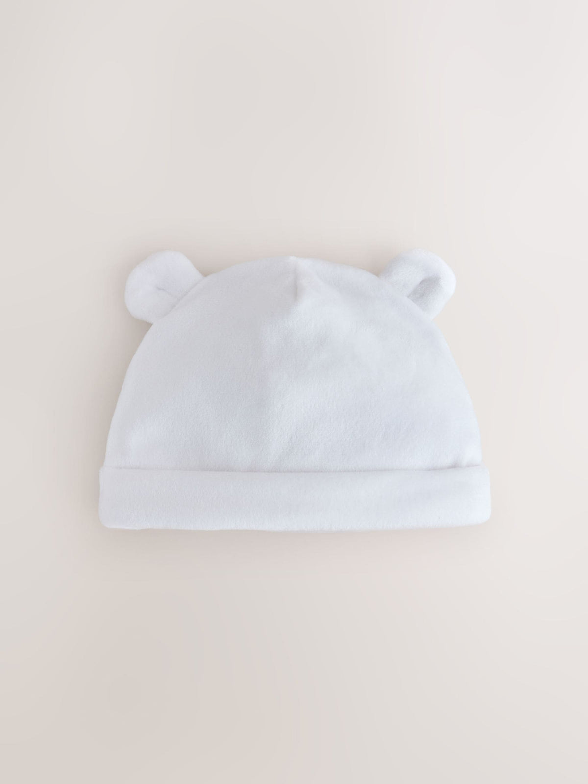 Pink/White Velour Baby Beanies 2 Pack (0-12mths)