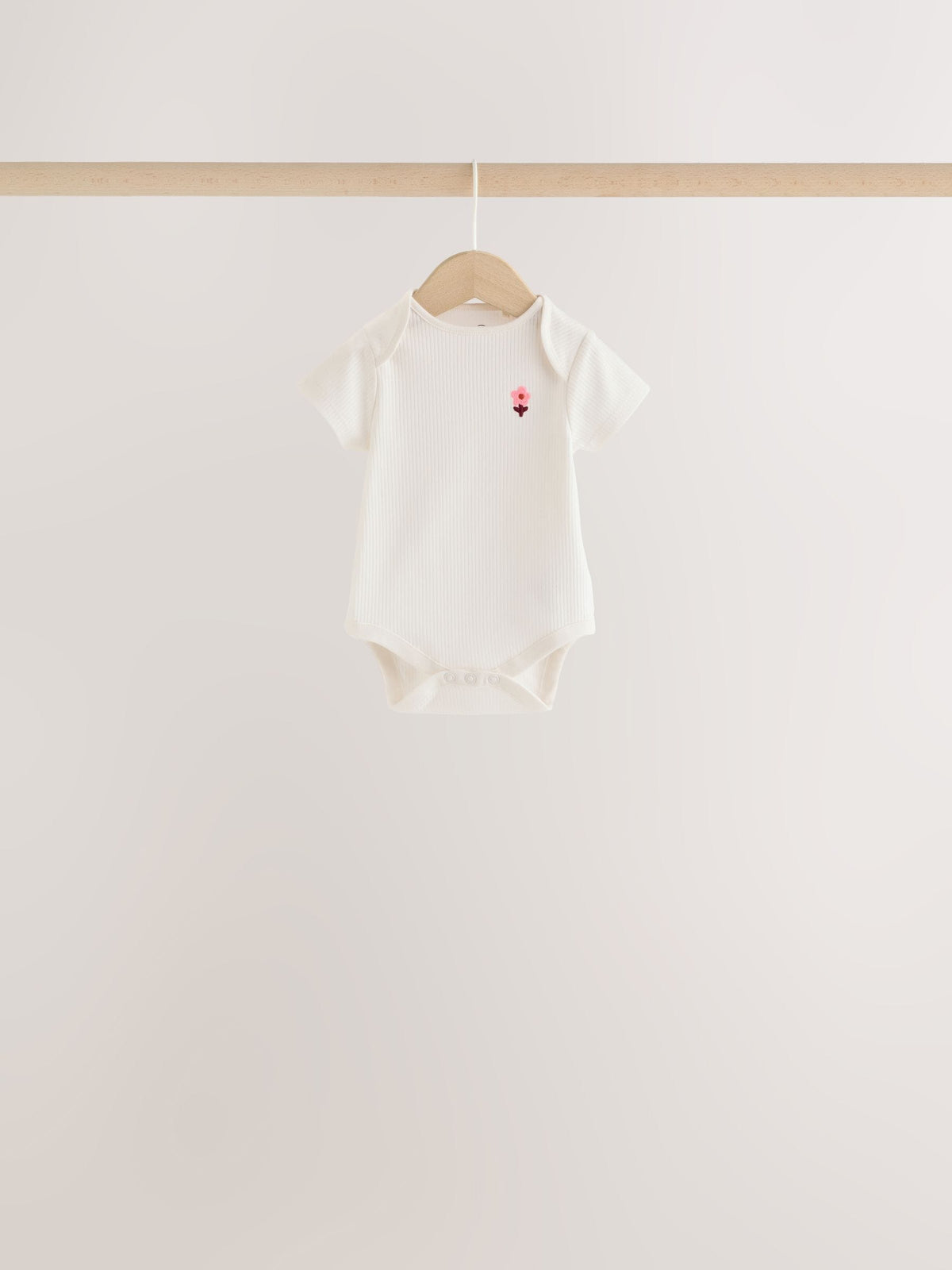Orange Floral Short Sleeve Baby Bodysuit 5 Pack