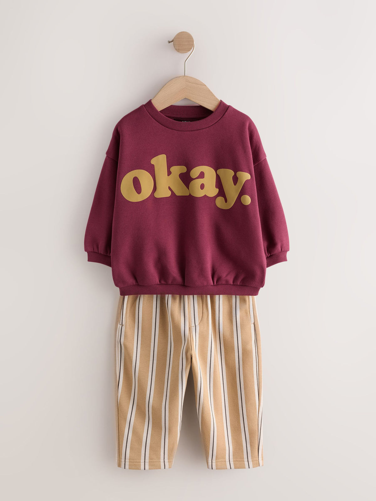 Red Crew Neck Joggers Set (3mths-7yrs)