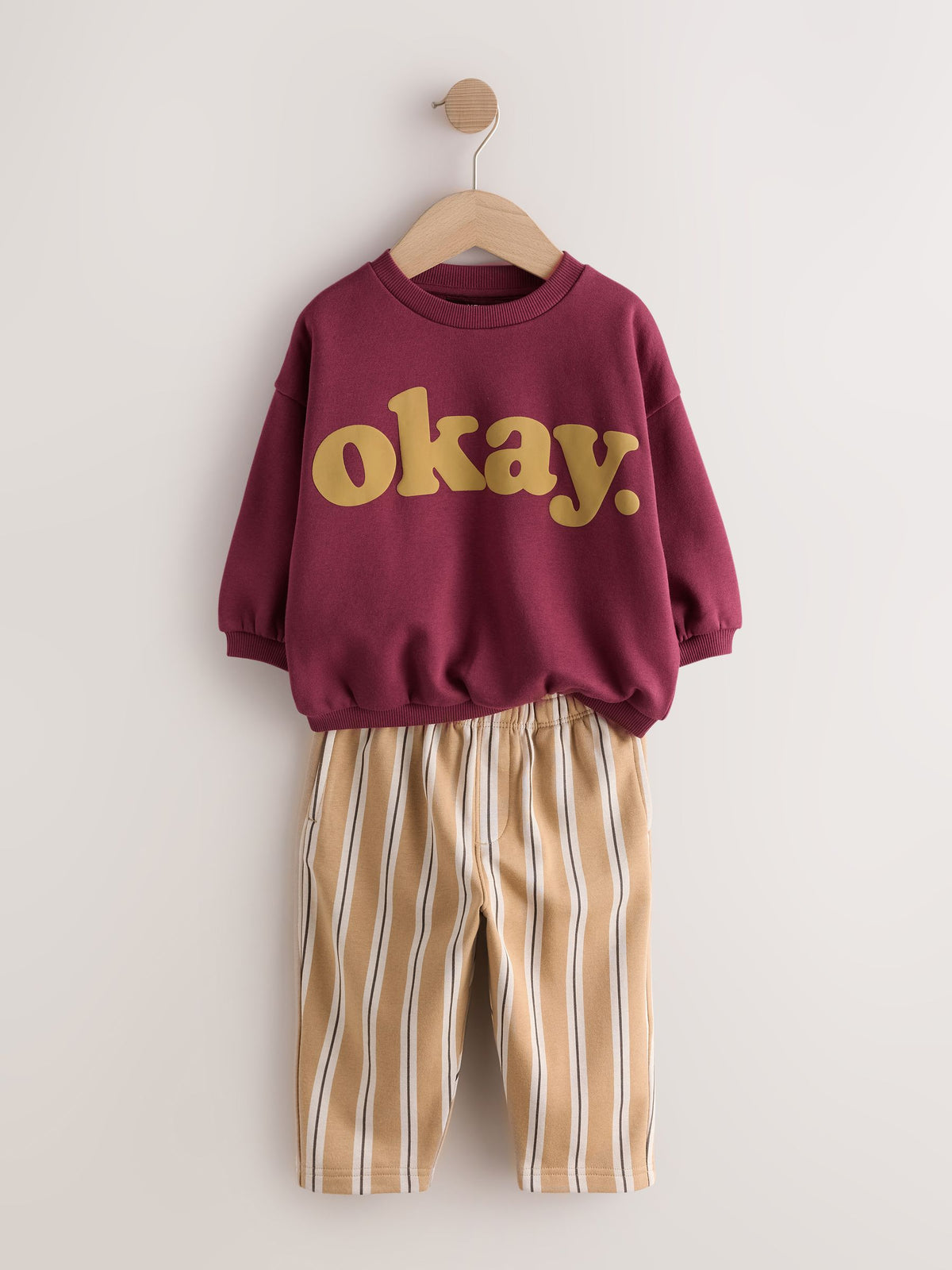 Red Crew Neck Joggers Set (3mths-7yrs)