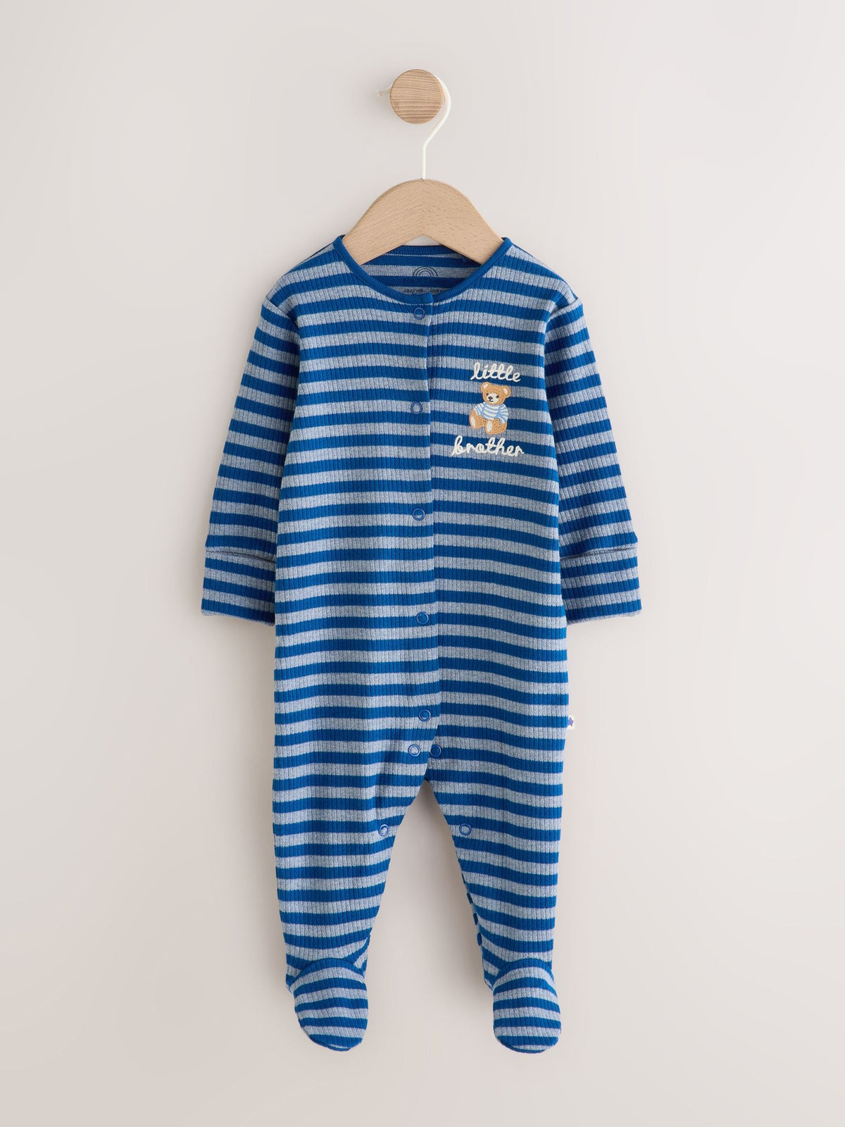Navy Little Brother Family Baby Sleepsuit (0-2yrs)