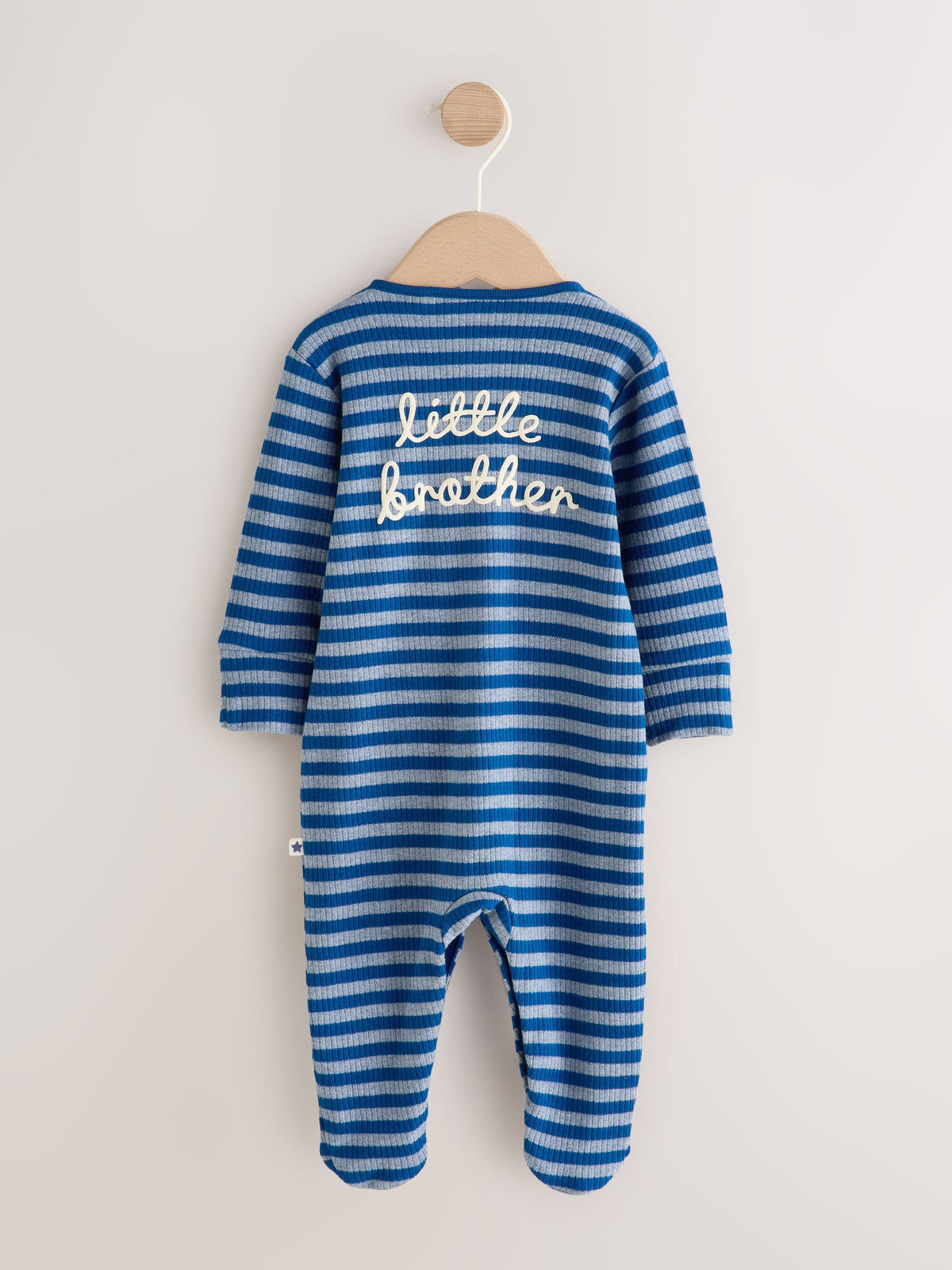 Navy Little Brother Family Baby Sleepsuit (0-2yrs)