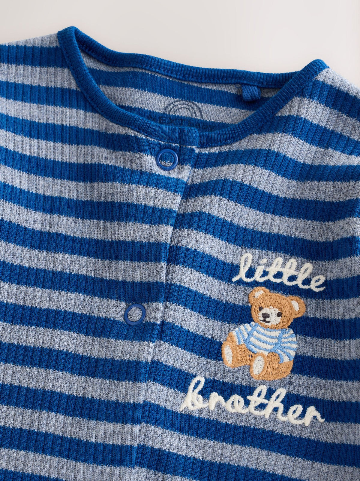Navy Little Brother Family Baby Sleepsuit (0-2yrs)