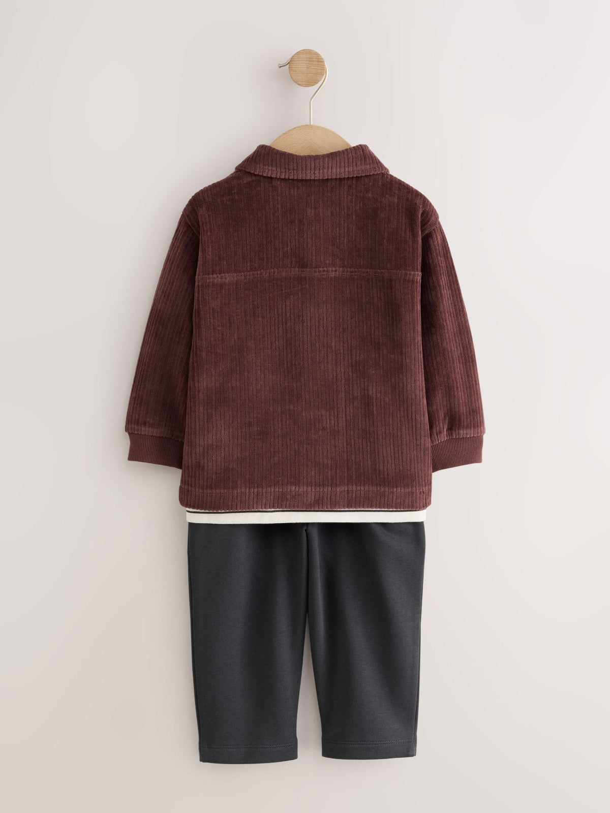 Burgundy Red Smart Jacket Top & Trousers Set 3 Piece (3mths-7yrs)