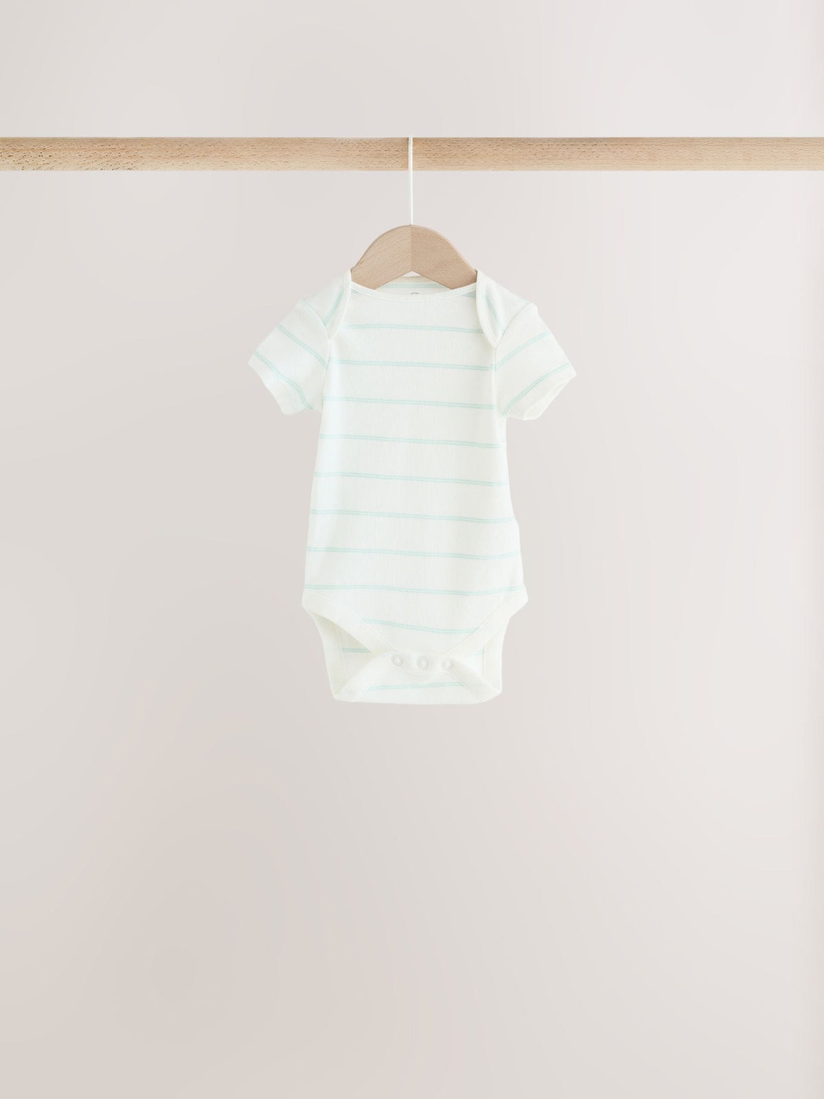 Neutral Dinosaur Short Sleeve Baby Bodysuits 5 Pack