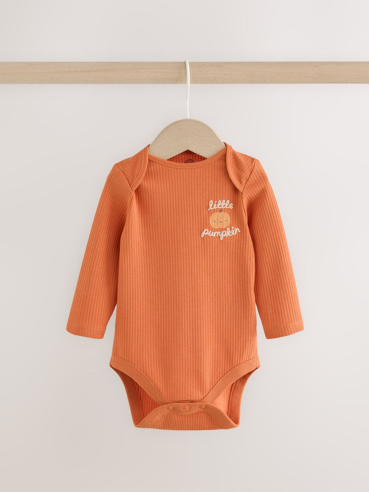 Orange Halloween Little Pumpkin Baby Bodysuit and Hat Set 2 Piece