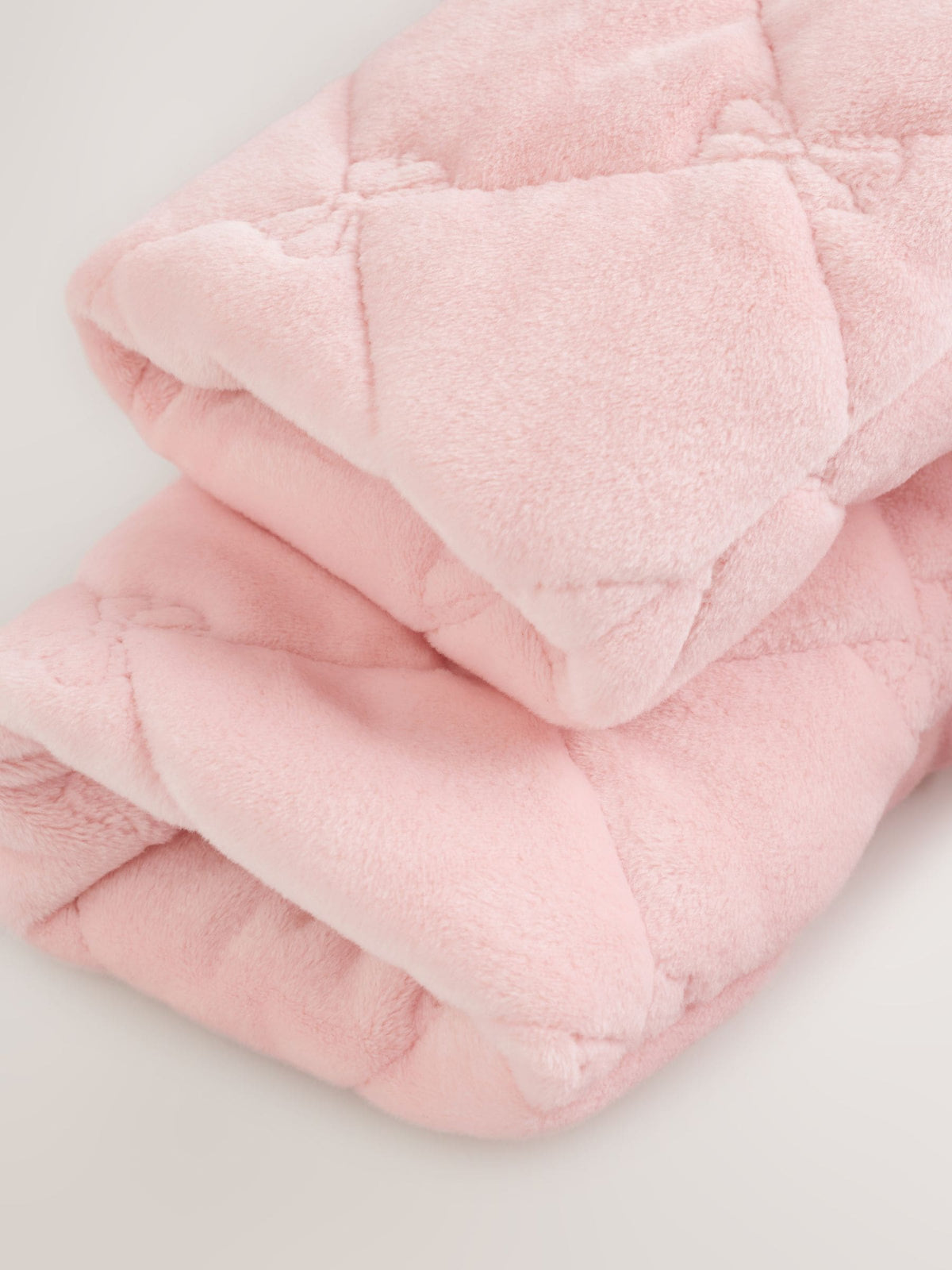 Pink Velour Quilted Baby Zip Up All-In-One (0mths-2yrs)