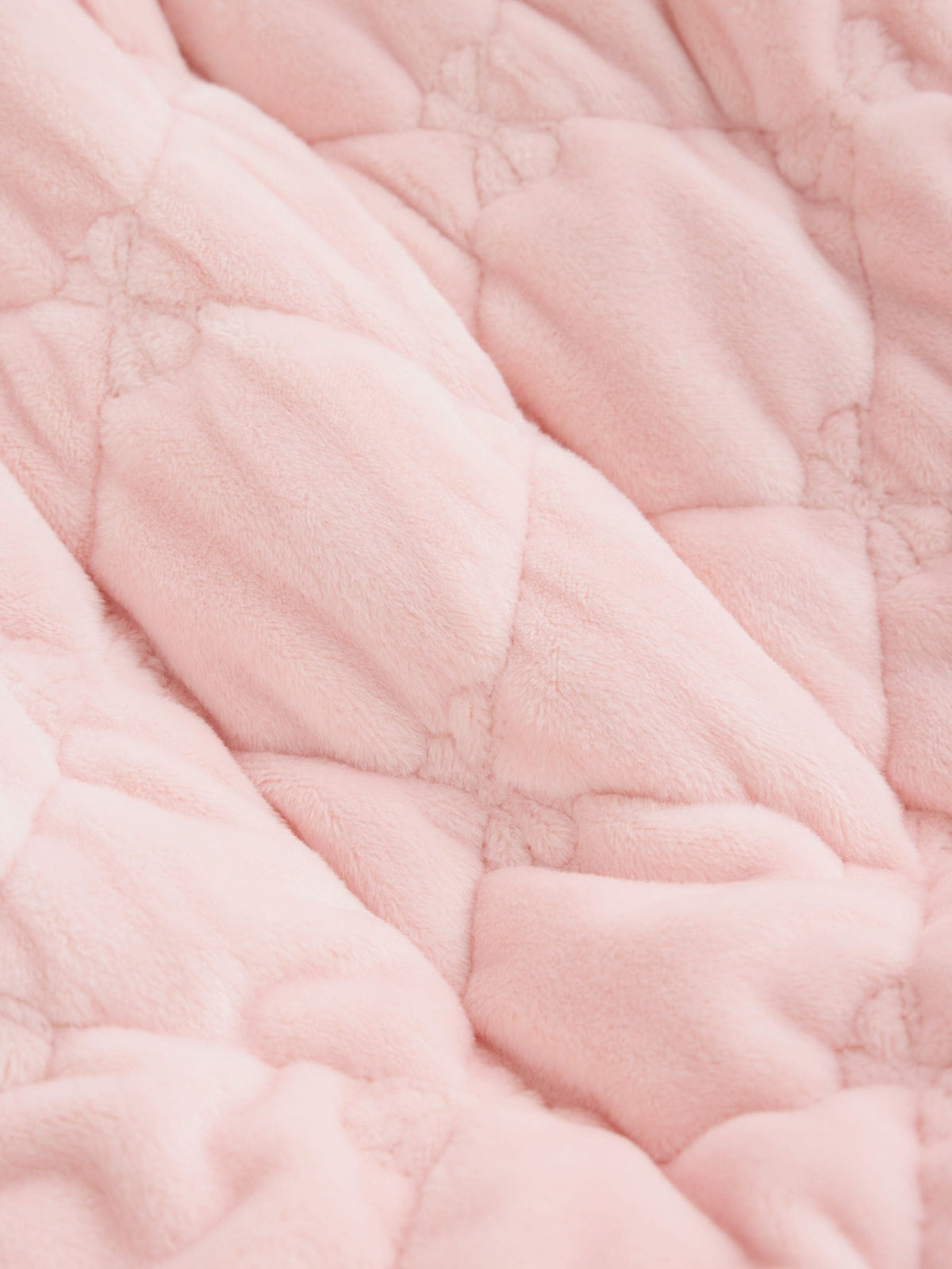 Pink Velour Quilted Baby Zip Up All-In-One (0mths-2yrs)
