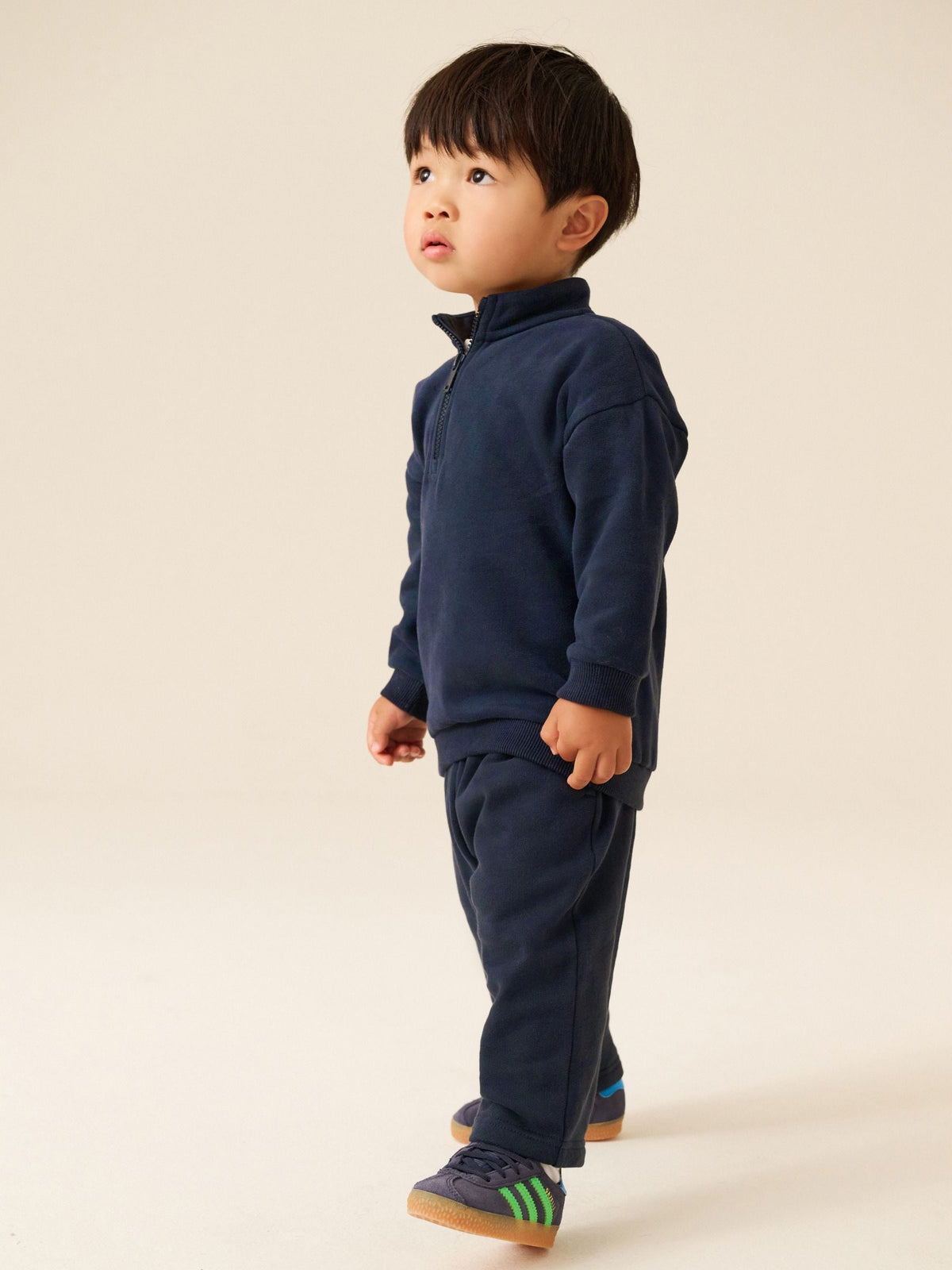 Navy Wide Fit Soft Touch Jersey Joggers (3mths-7yrs)