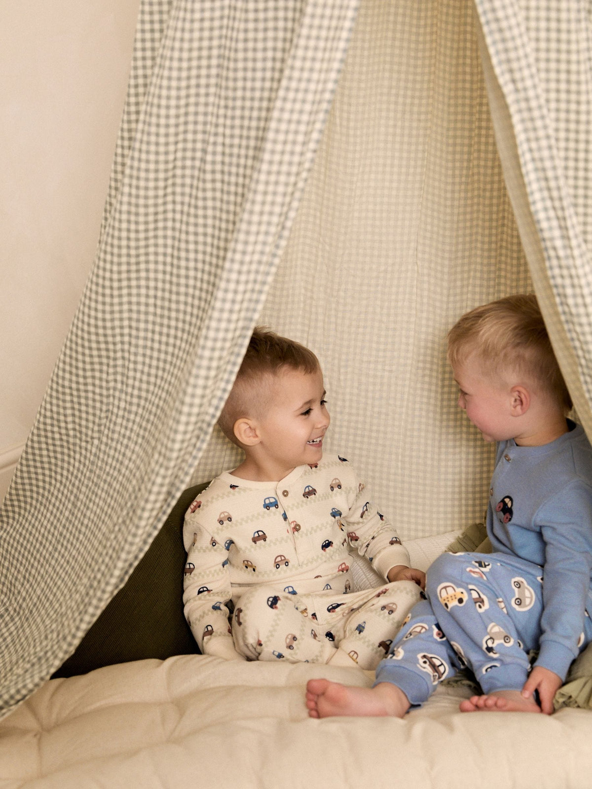 Ecru/Blue/Tan Transport Snuggle Pyjamas 3 Pack (9mths-8yrs)