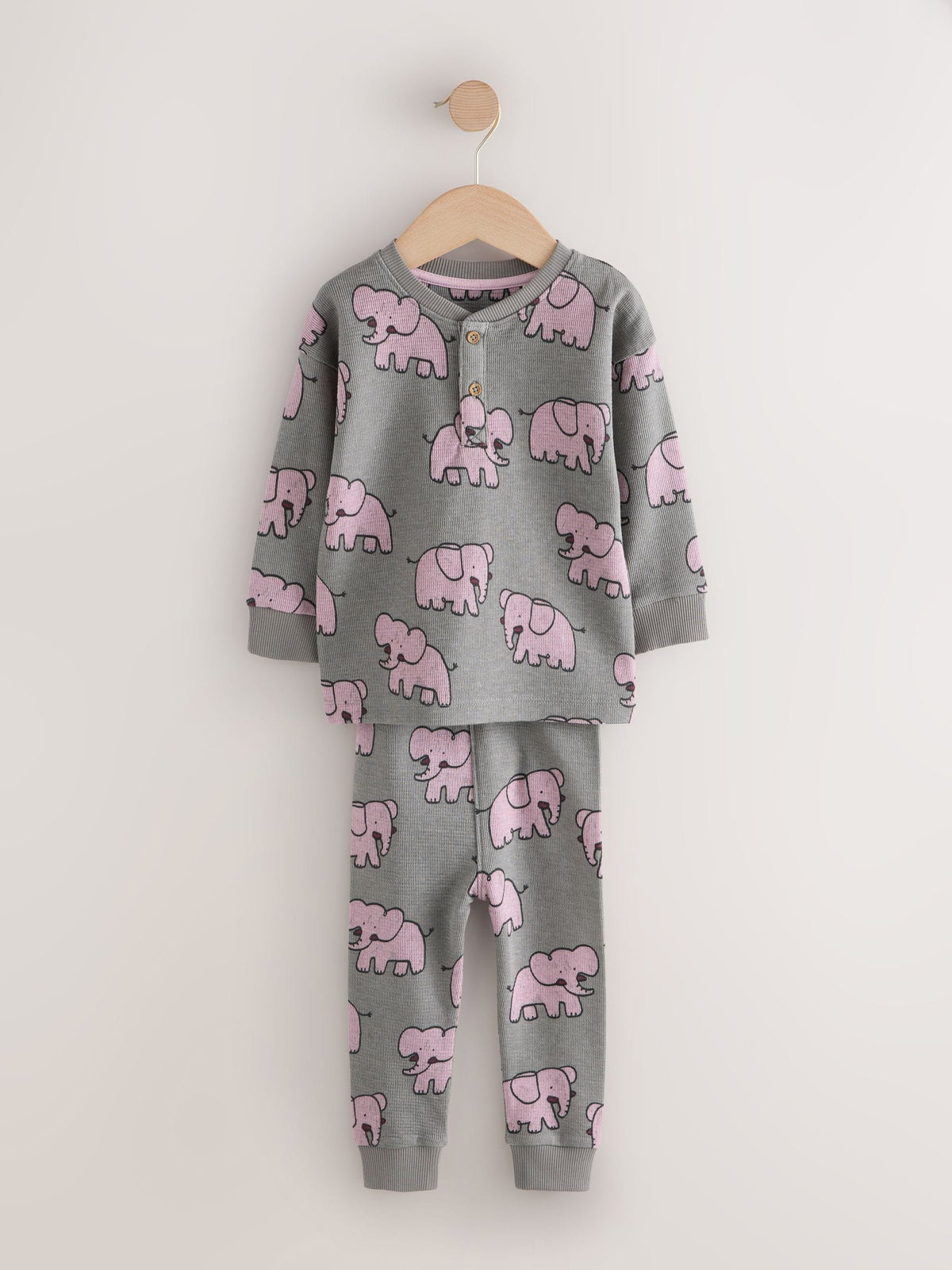 Charcoal/Blue All Over Stompy Animal Snuggle Pyjamas 3 Pack (9mths-10yrs)