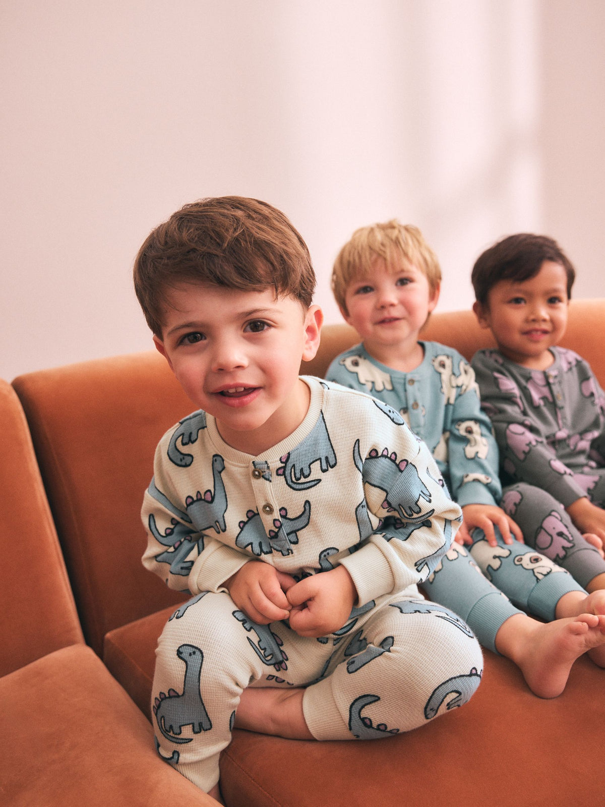 Charcoal/Blue All Over Stompy Animal Snuggle Pyjamas 3 Pack (9mths-10yrs)