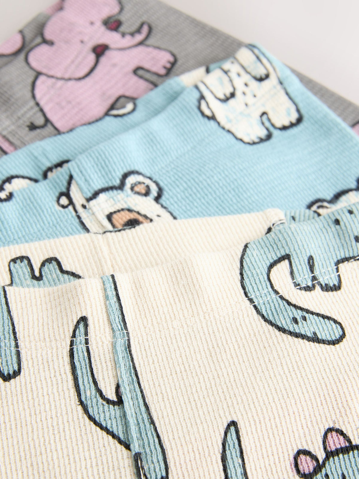 Charcoal/Blue All Over Stompy Animal Snuggle Pyjamas 3 Pack (9mths-10yrs)