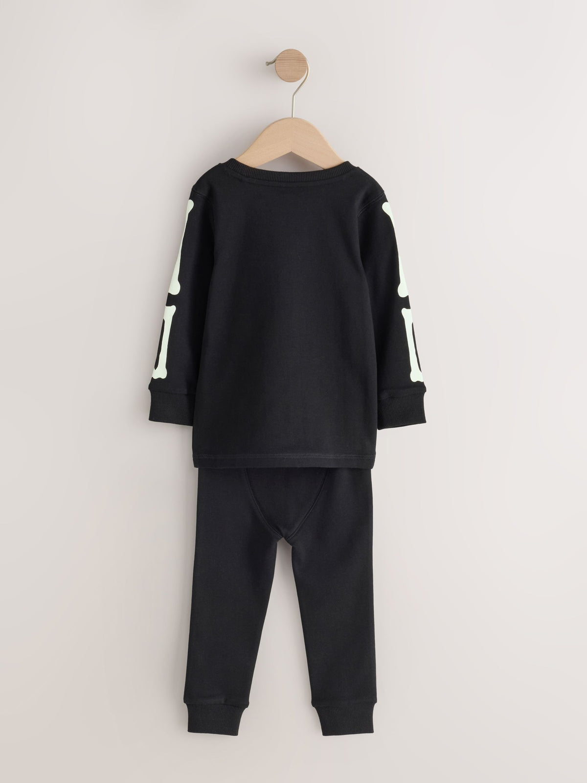 Black Glow in the Dark Skeleton Halloween Pyjamas (9mths-12yrs)