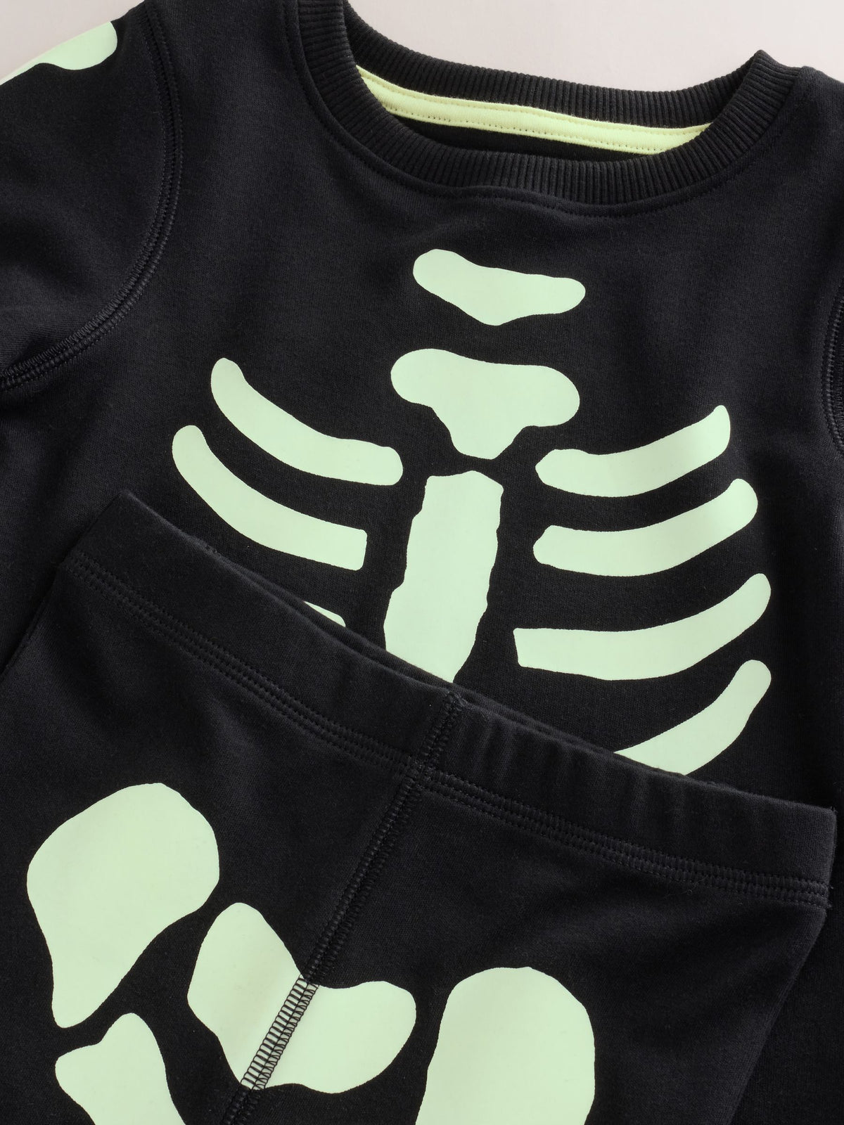 Black Glow in the Dark Skeleton Halloween Pyjamas (9mths-12yrs)