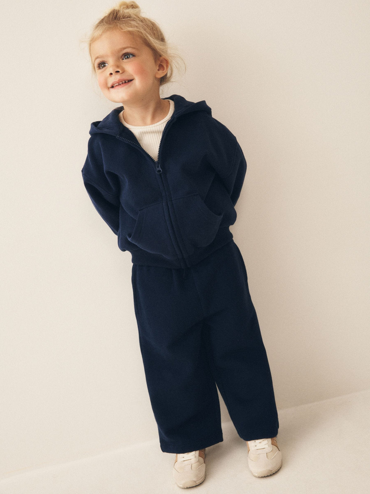 Navy Wide Leg Sweat Joggers (3mths-7yrs)