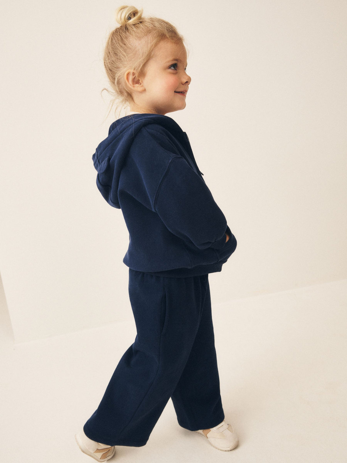 Navy Wide Leg Sweat Joggers (3mths-7yrs)