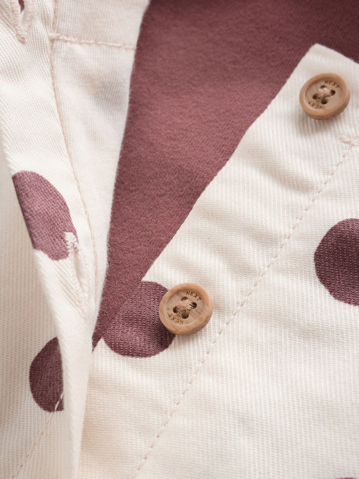 Brown/Cream Spot Baby Long Sleeve Bodysuit And Woven Dungarees Set 2 Piece (0mths-2yrs)