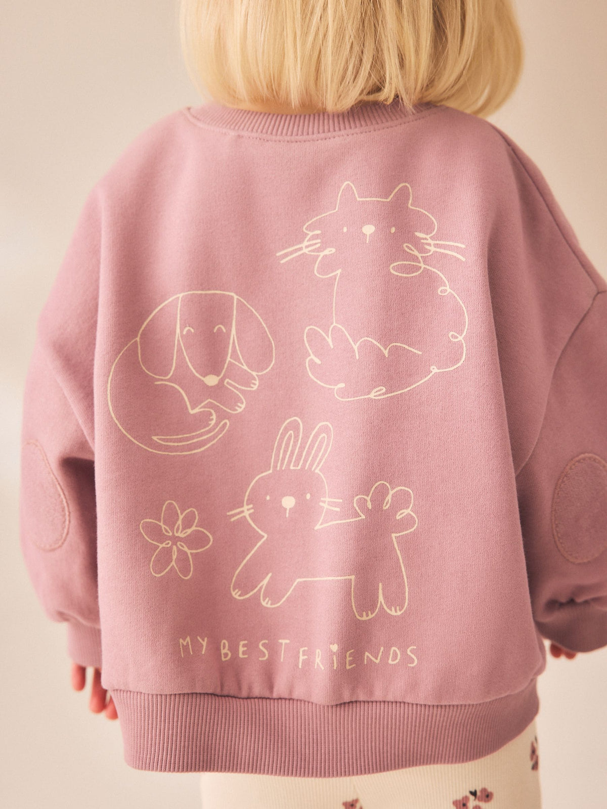 Pink Ditsy Pets Crew Neck Sweatshirt and Flare Leggings Set (3mths-7yrs)
