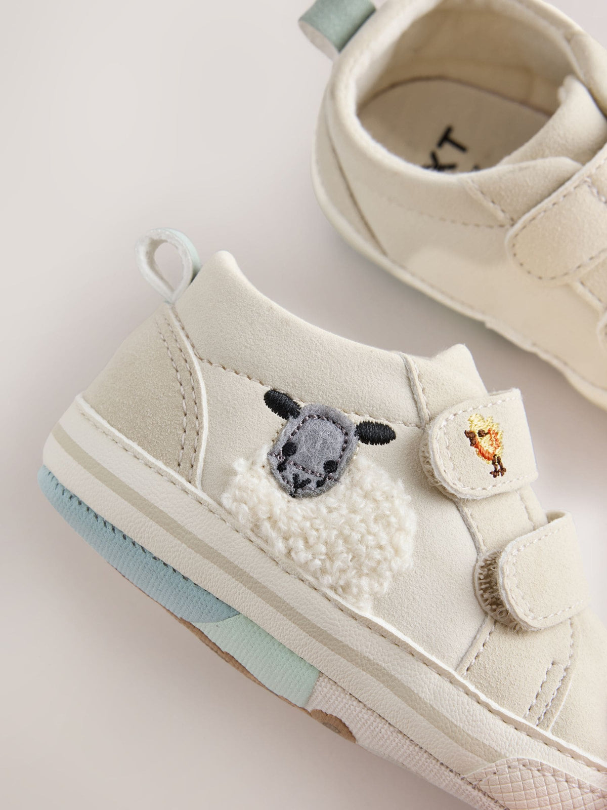 Neutral Farm Touch Fastening Baby Trainers (0-2mths)