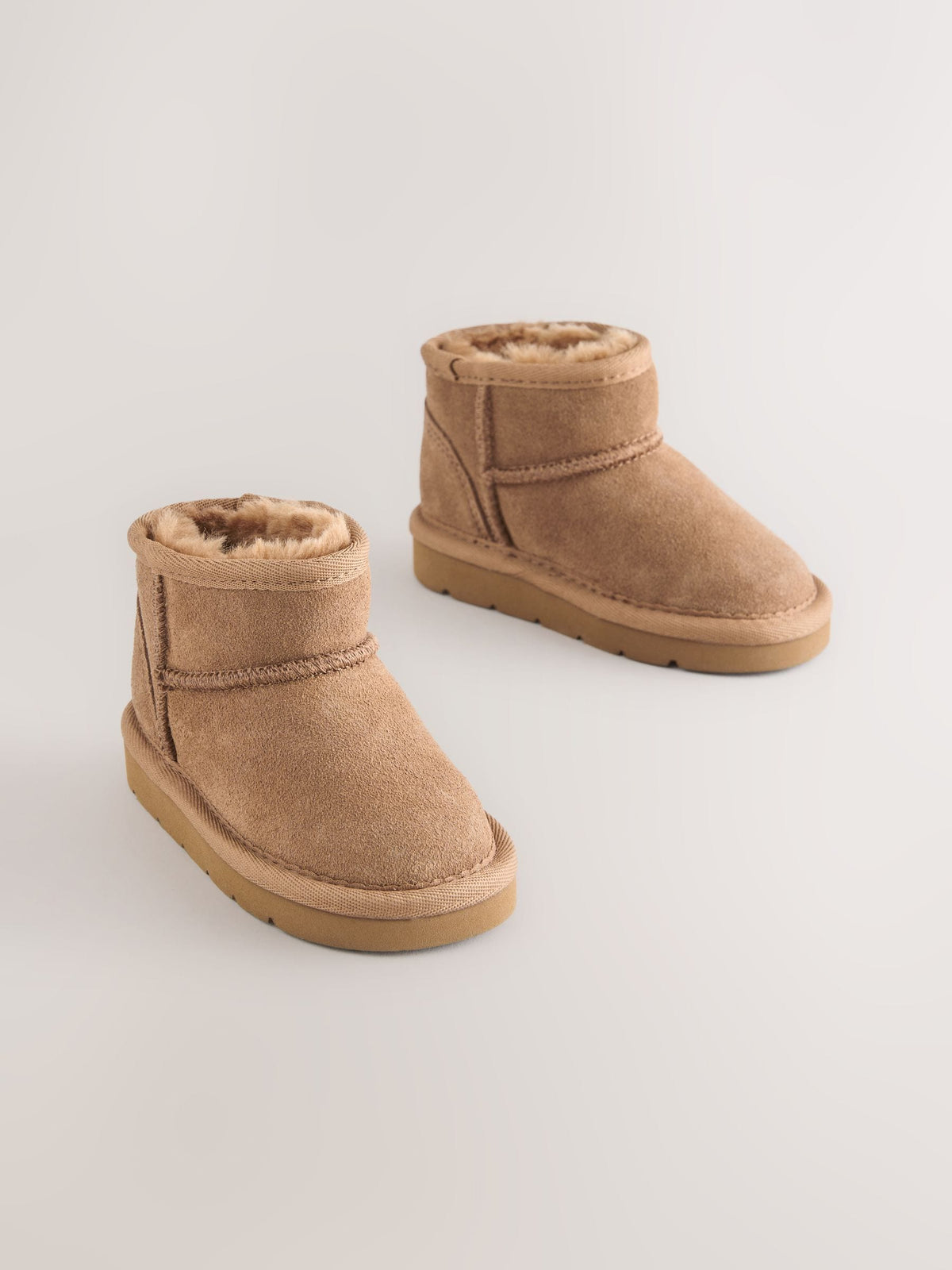 Tan Brown Standard Fit (F) Water Repellent Suede Pull On Boots