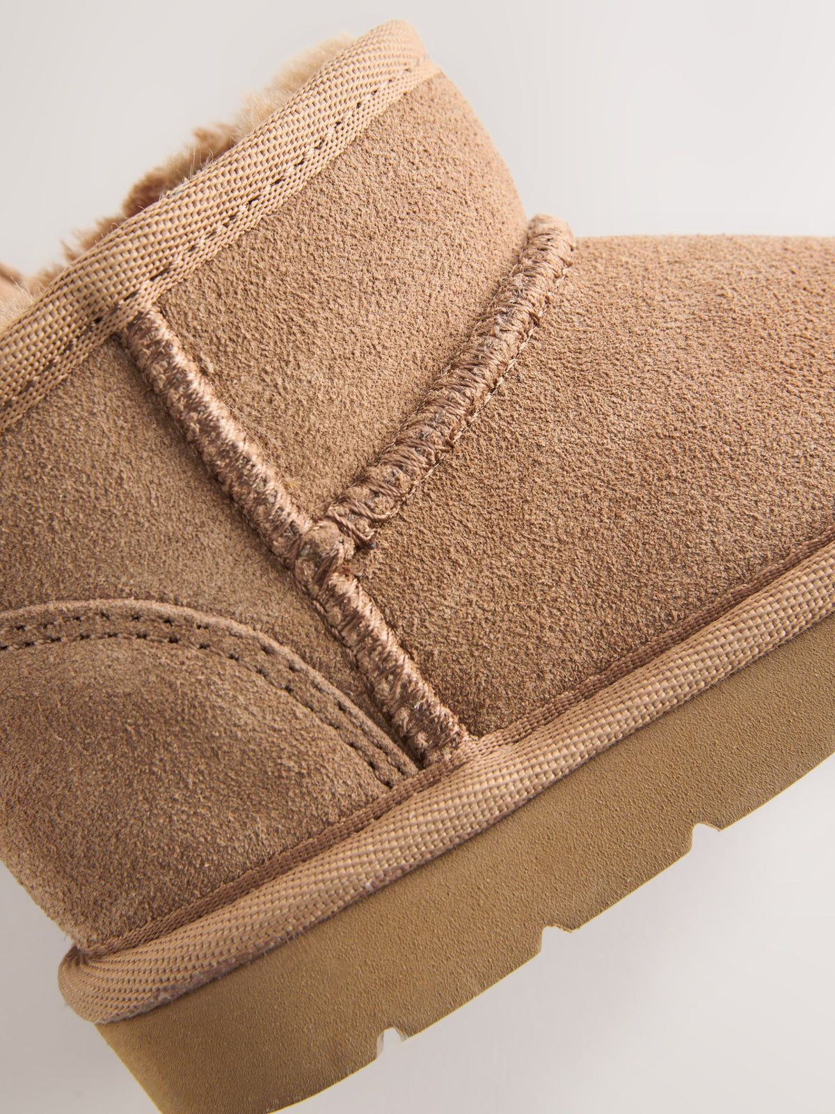 Tan Brown Standard Fit (F) Water Repellent Suede Pull On Boots