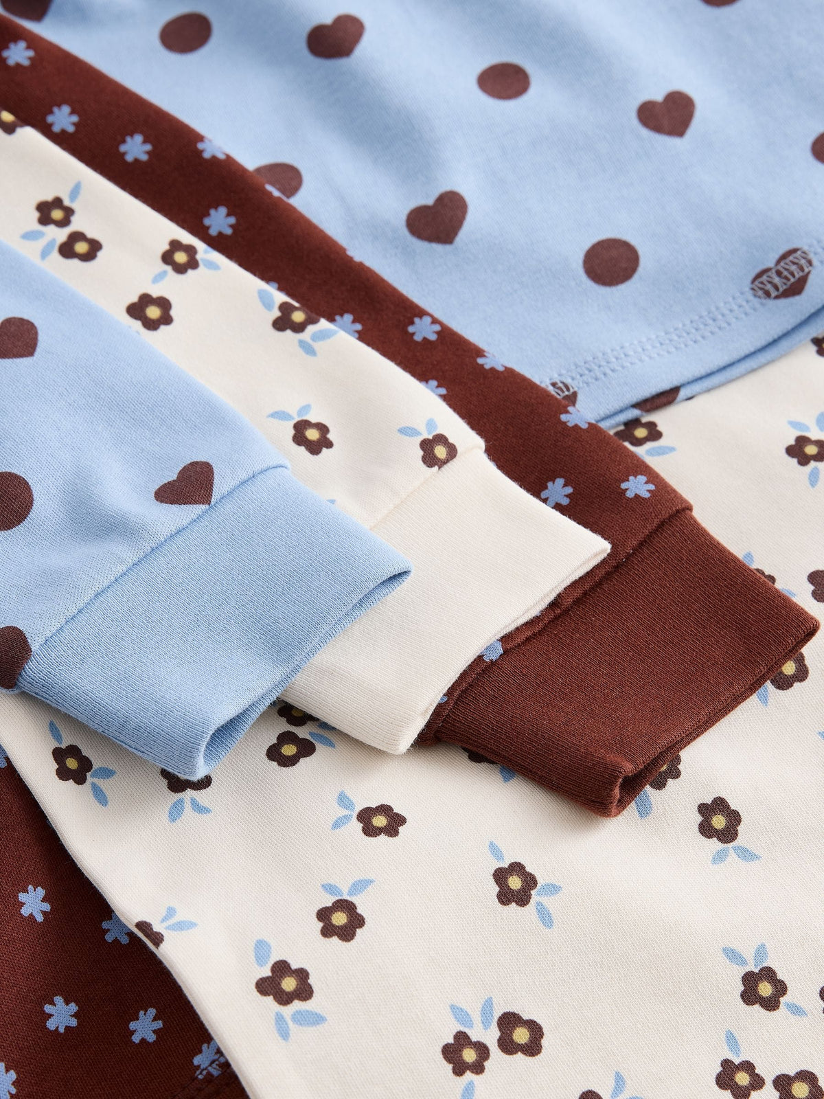 Blue/Brown Snuggle Pyjamas 3 Pack (9mths-12yrs)