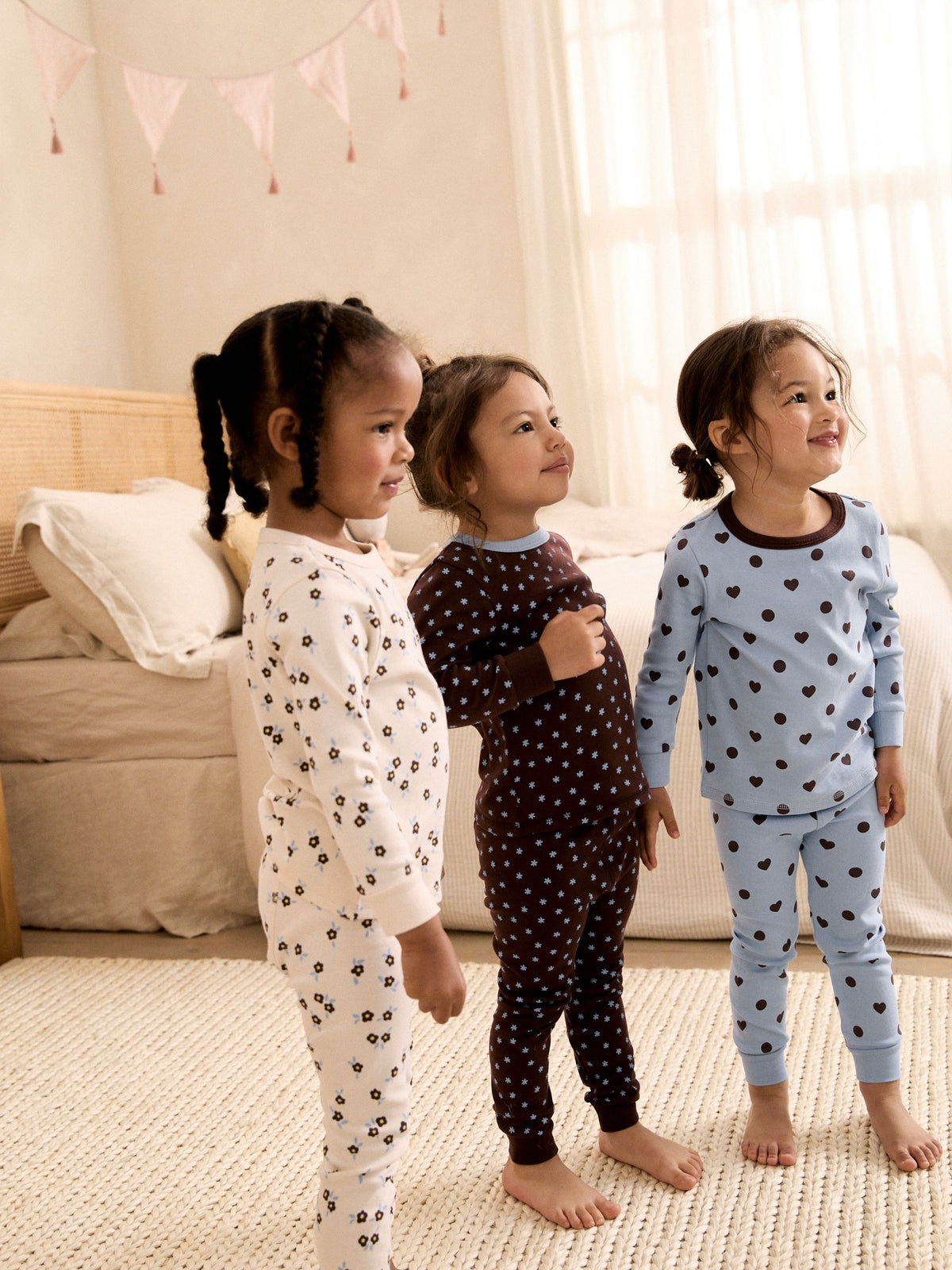 Blue/Brown Snuggle Pyjamas 3 Pack (9mths-12yrs)