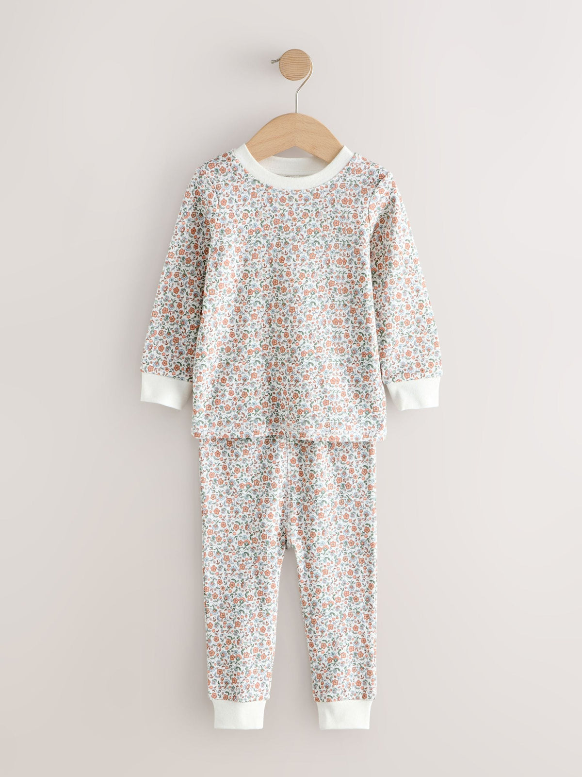 Ecru/Peach Snuggle Pyjamas 3 Pack (9mths-12yrs)