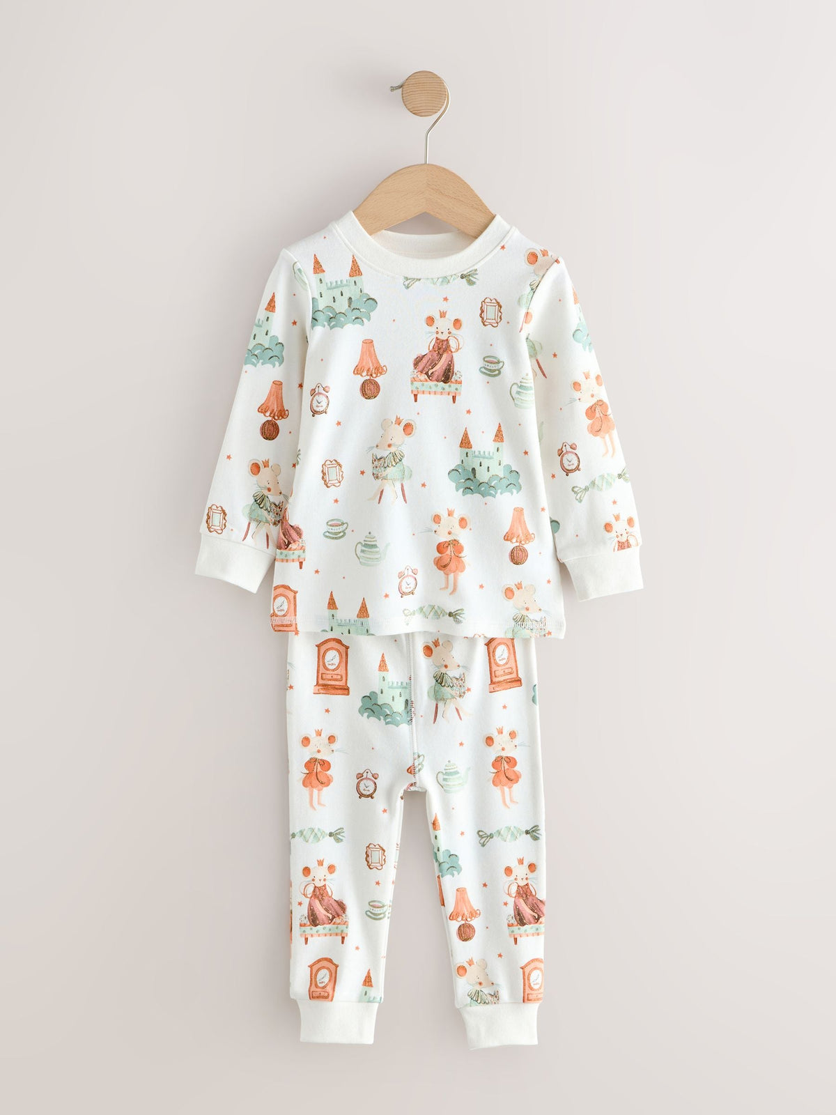 Ecru/Peach Snuggle Pyjamas 3 Pack (9mths-12yrs)