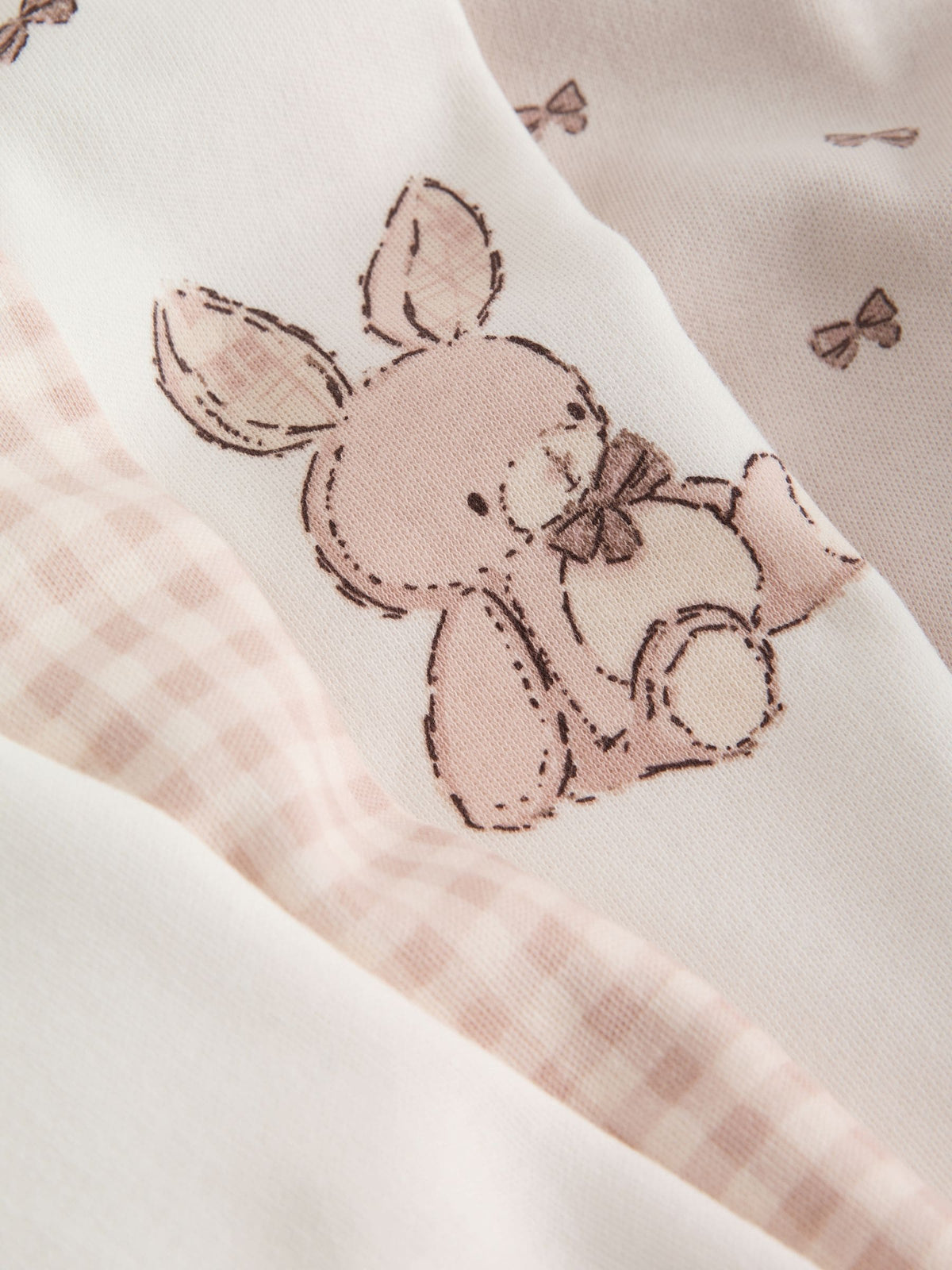 Neutral Bunny Print Snuggle Pyjamas 3 Pack (9mths-12yrs)