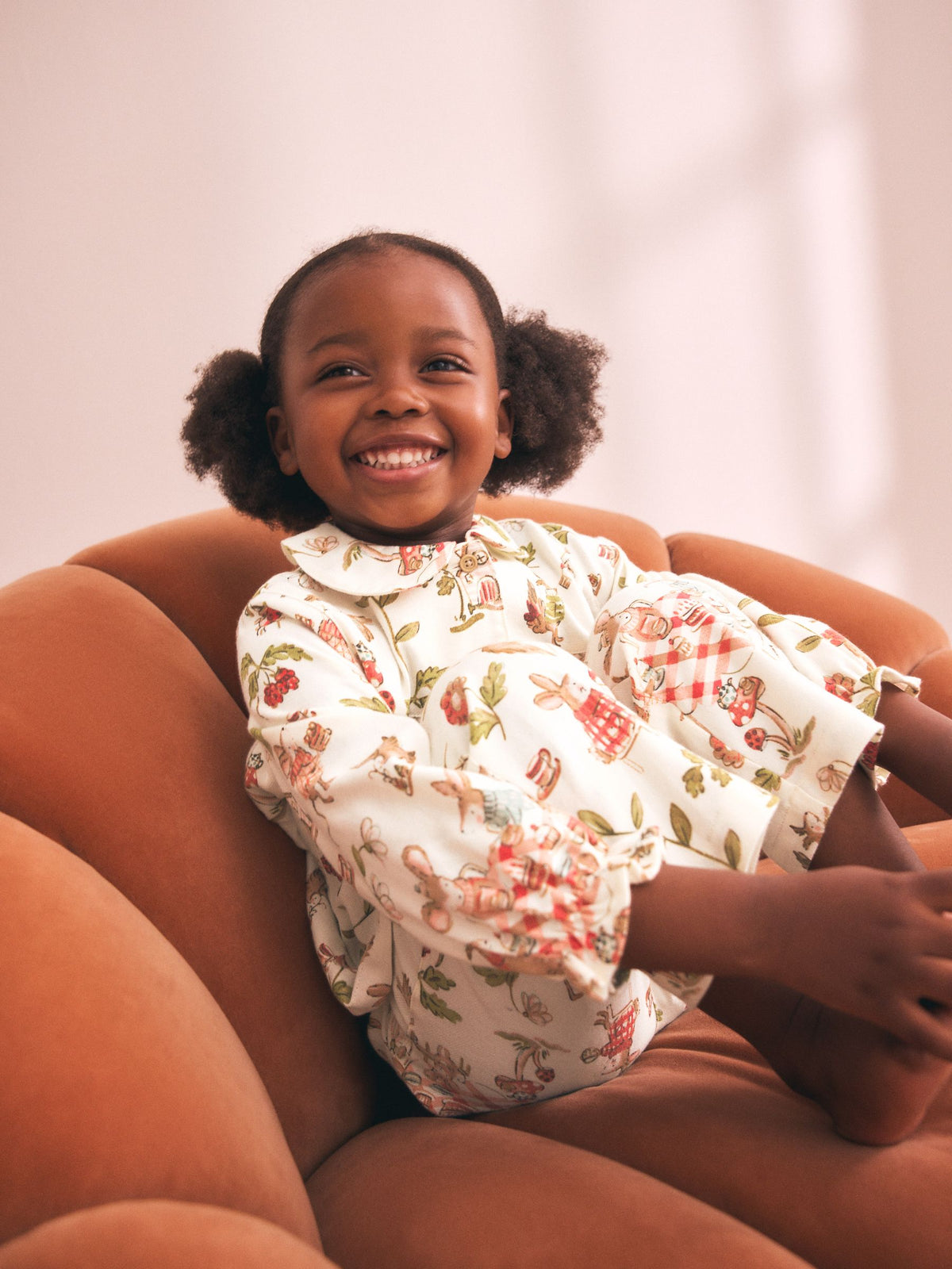 Red/Ecru Woven Button Through Pyjamas (9mths-10yrs)