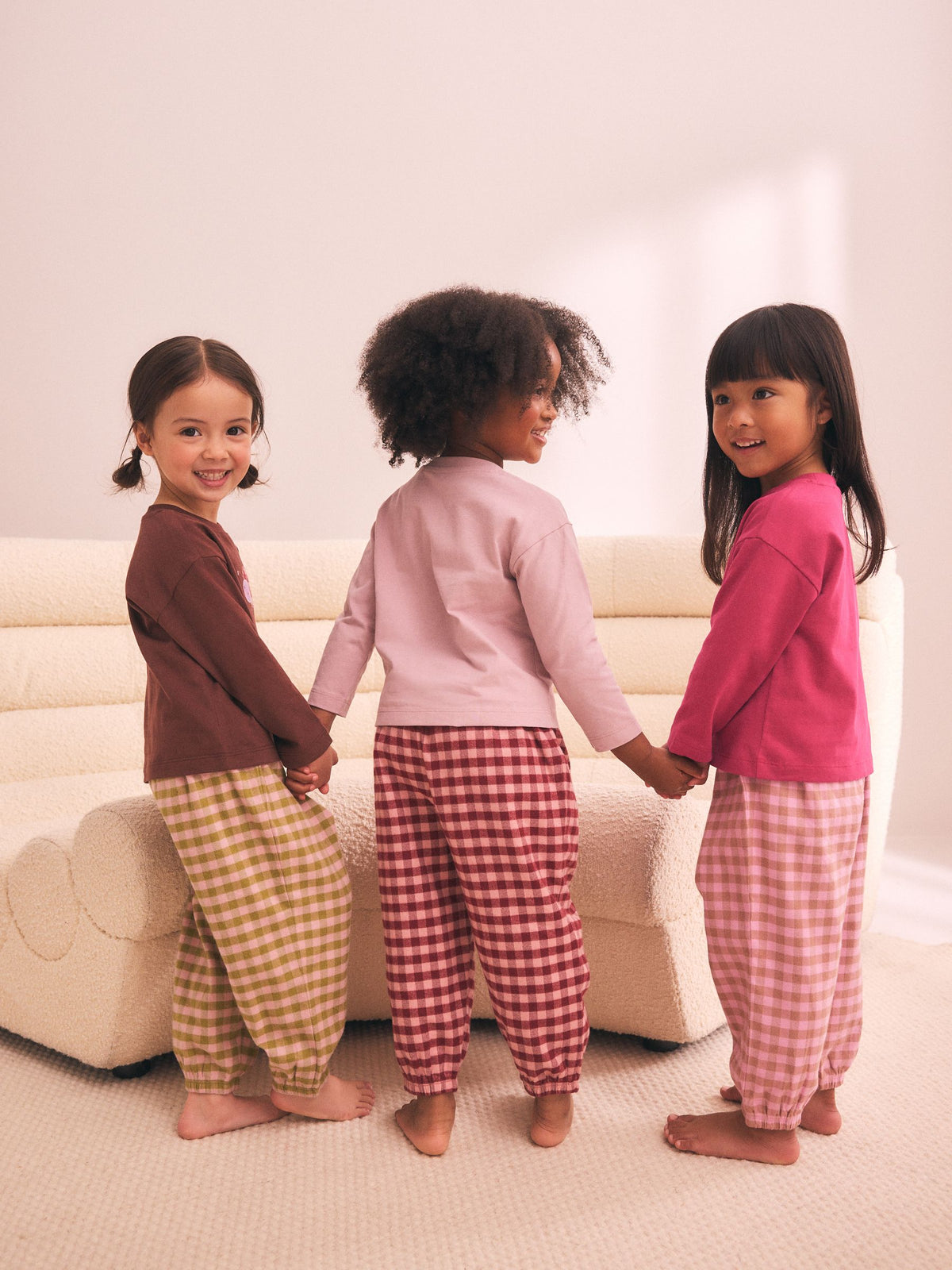 Pink/Green Woven Jogger Pyjamas 3 Pack (9mths-12yrs)
