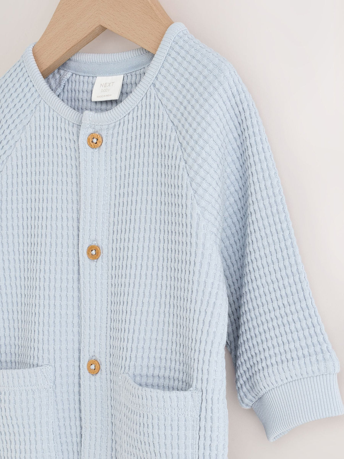 Blue Textured Baby Romper (0mths-3yrs)