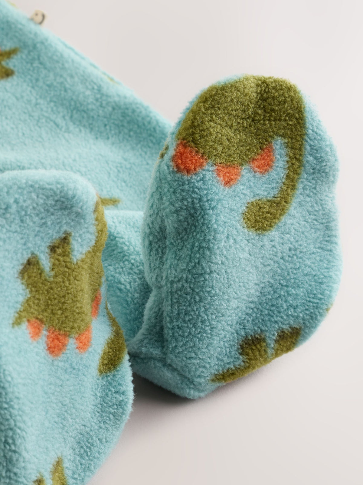Blue Dinosaur Micro Fleece Two Way Zip Baby Sleepsuits 2 Pack
