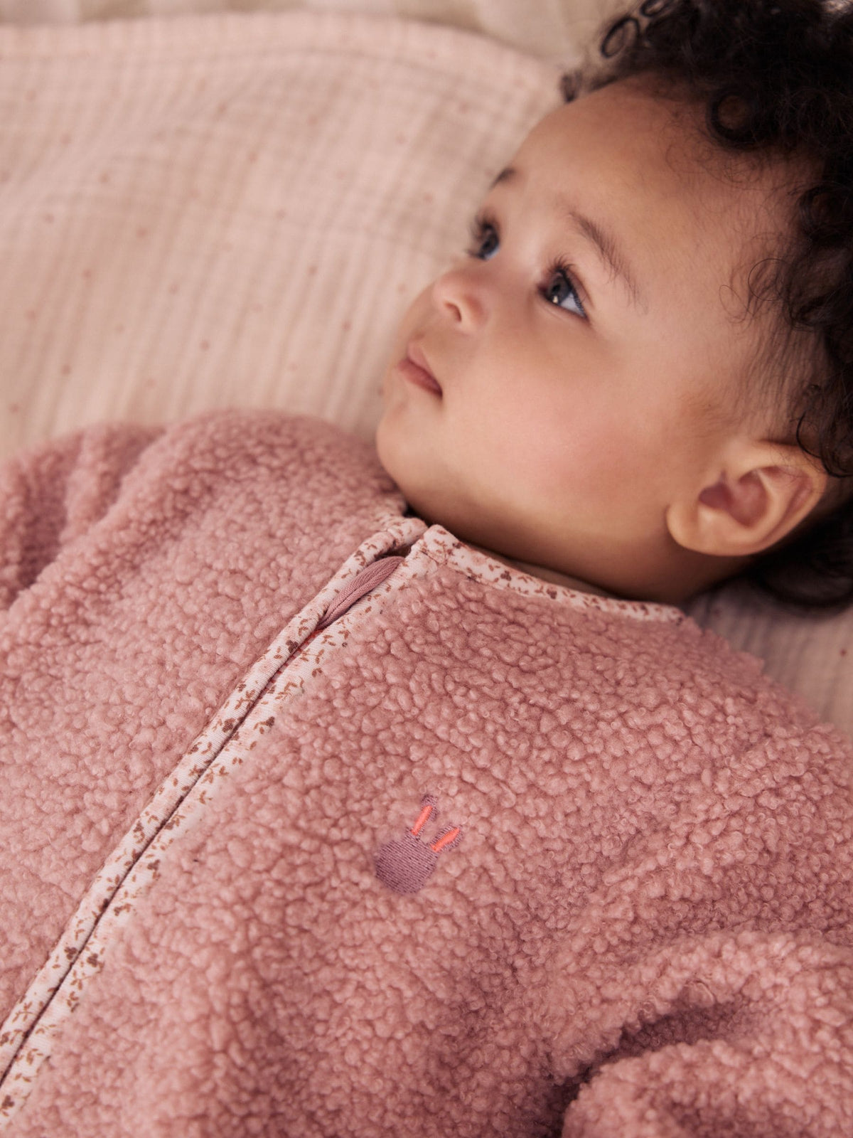 Pink Borg 2.5 Tog Fleece Baby Sleep Bag