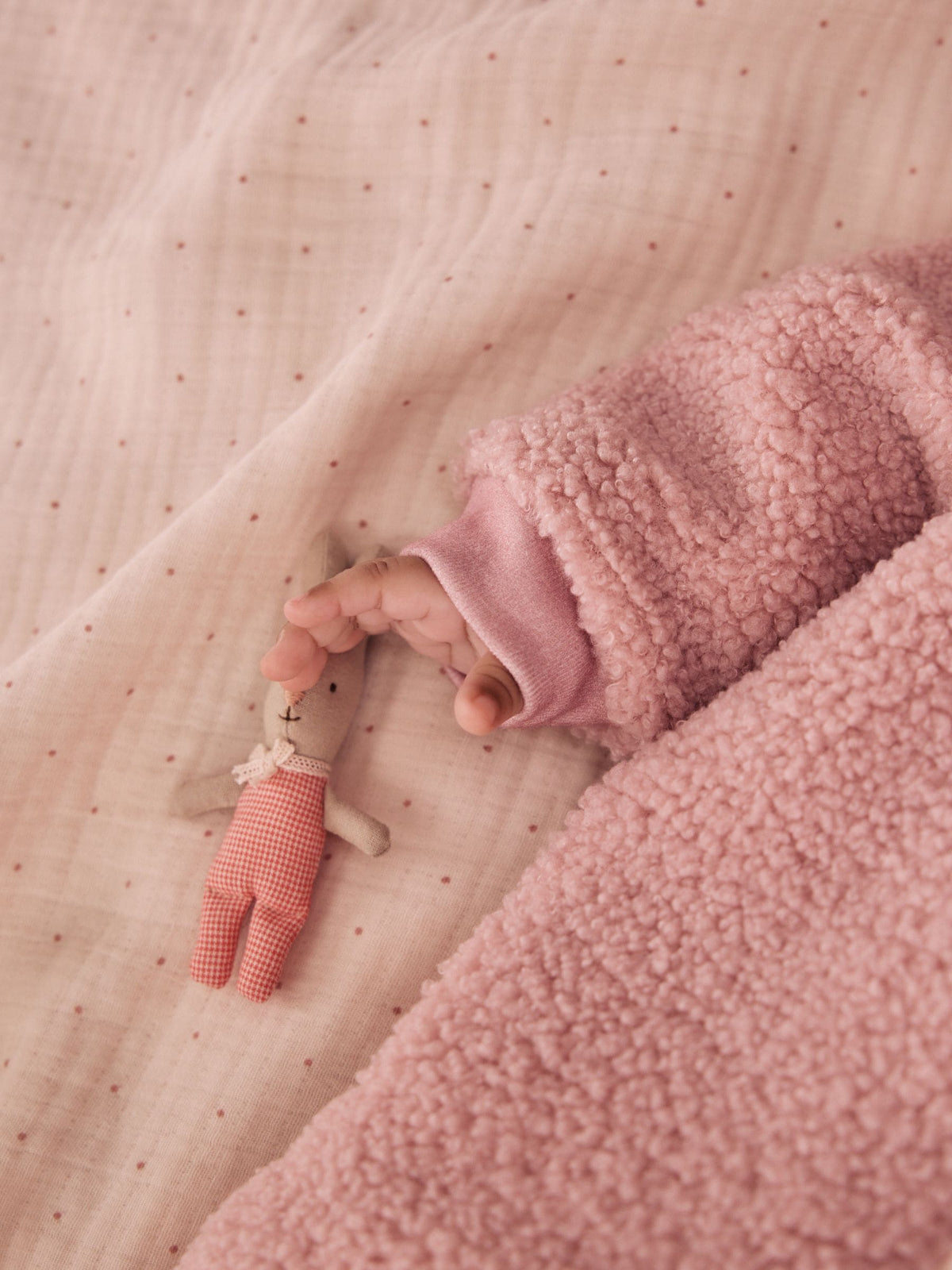 Pink Borg 2.5 Tog Fleece Baby Sleep Bag