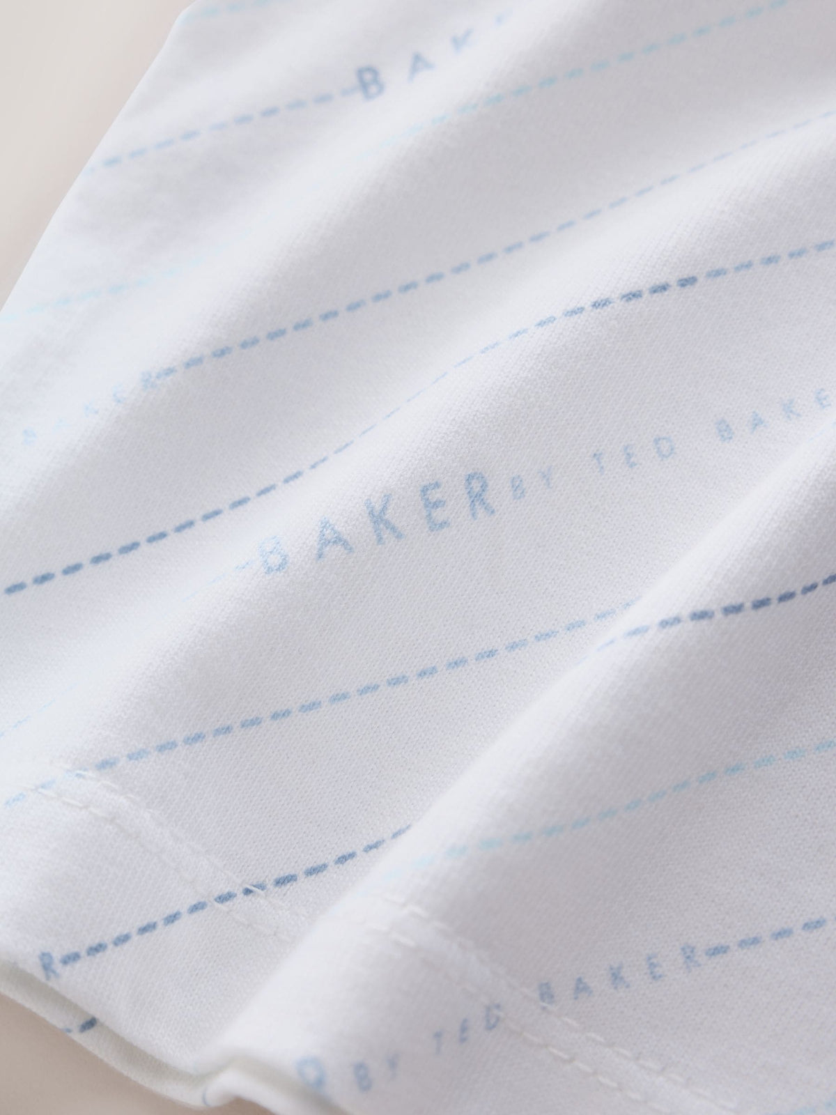Baker by Ted Baker Blue Textured Dungaree and Polo Shirt Set