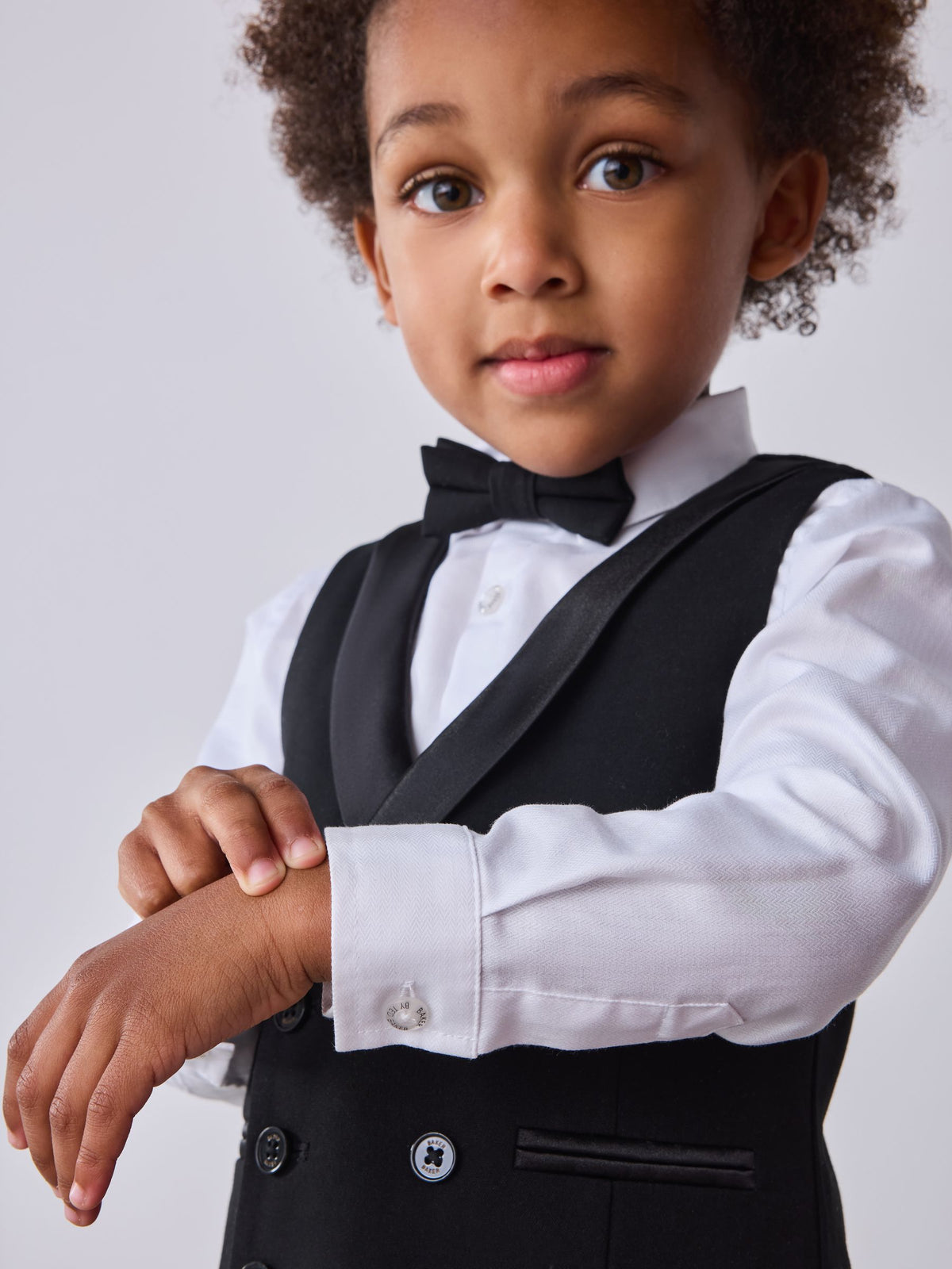 Baker by Ted Baker Black Waistcoat Shirt And Trousers Set