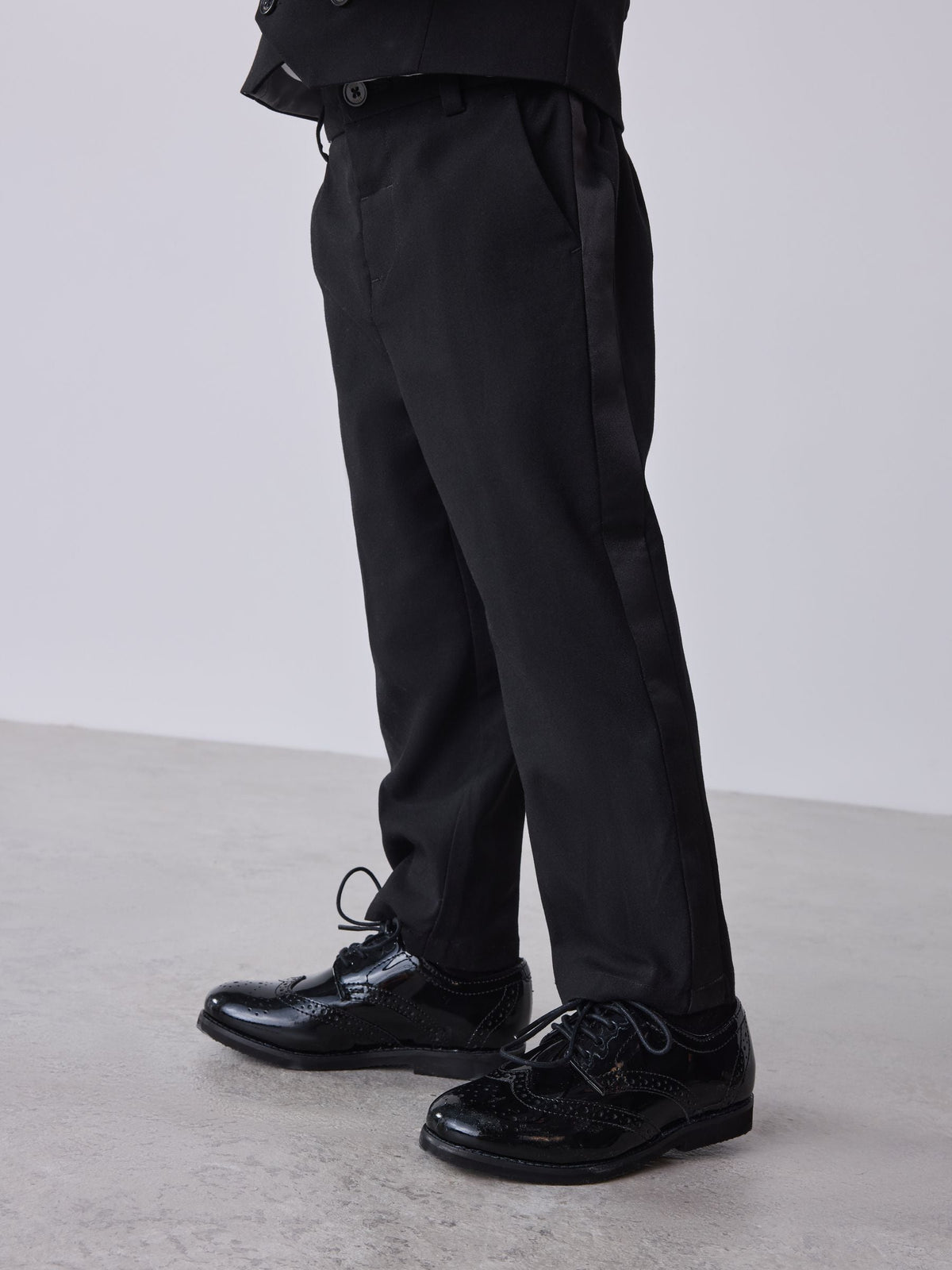 Baker by Ted Baker Black Waistcoat Shirt And Trousers Set