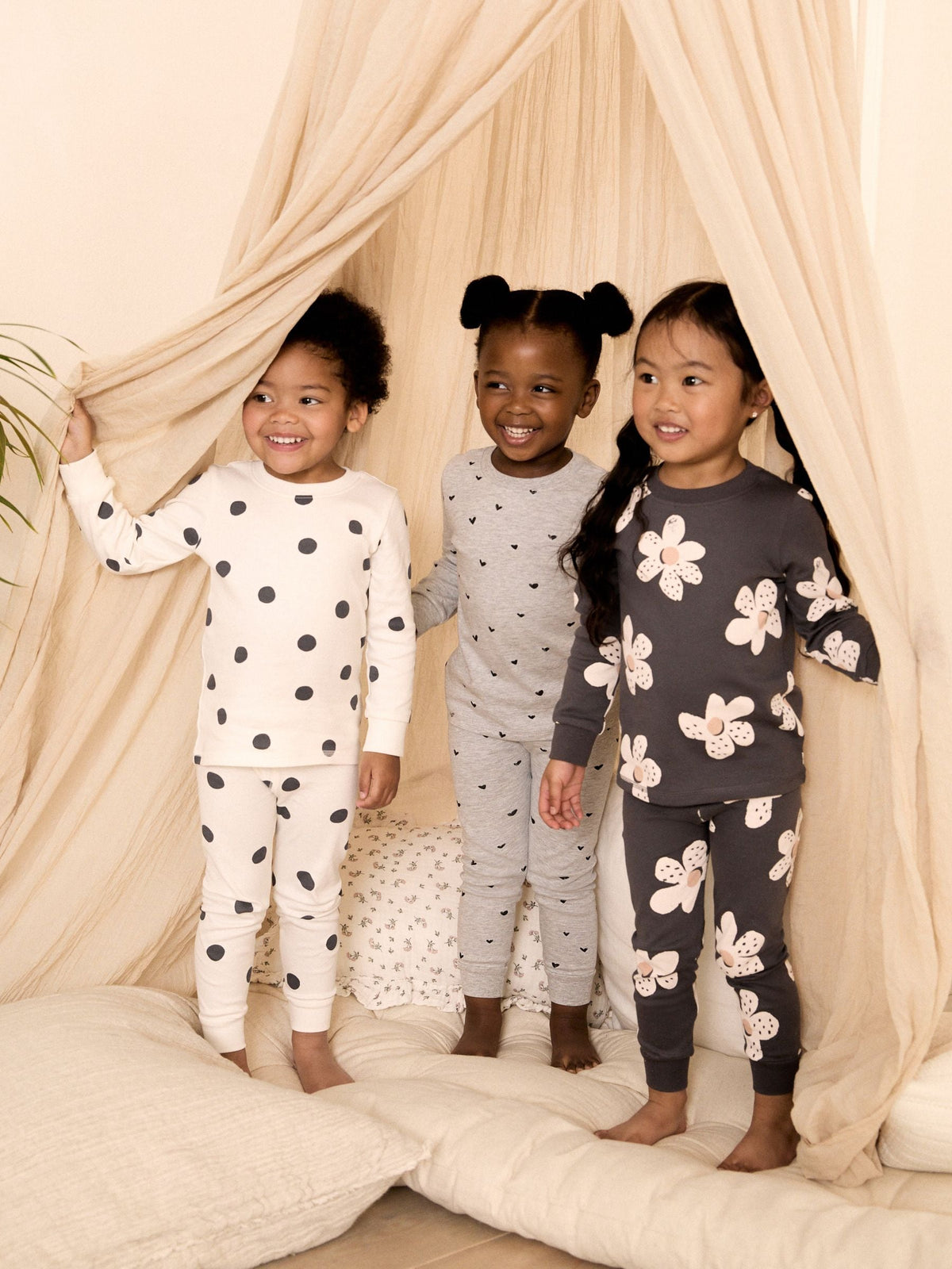 Monochrome Snuggle Pyjamas 3 Pack (9mths-12yrs)