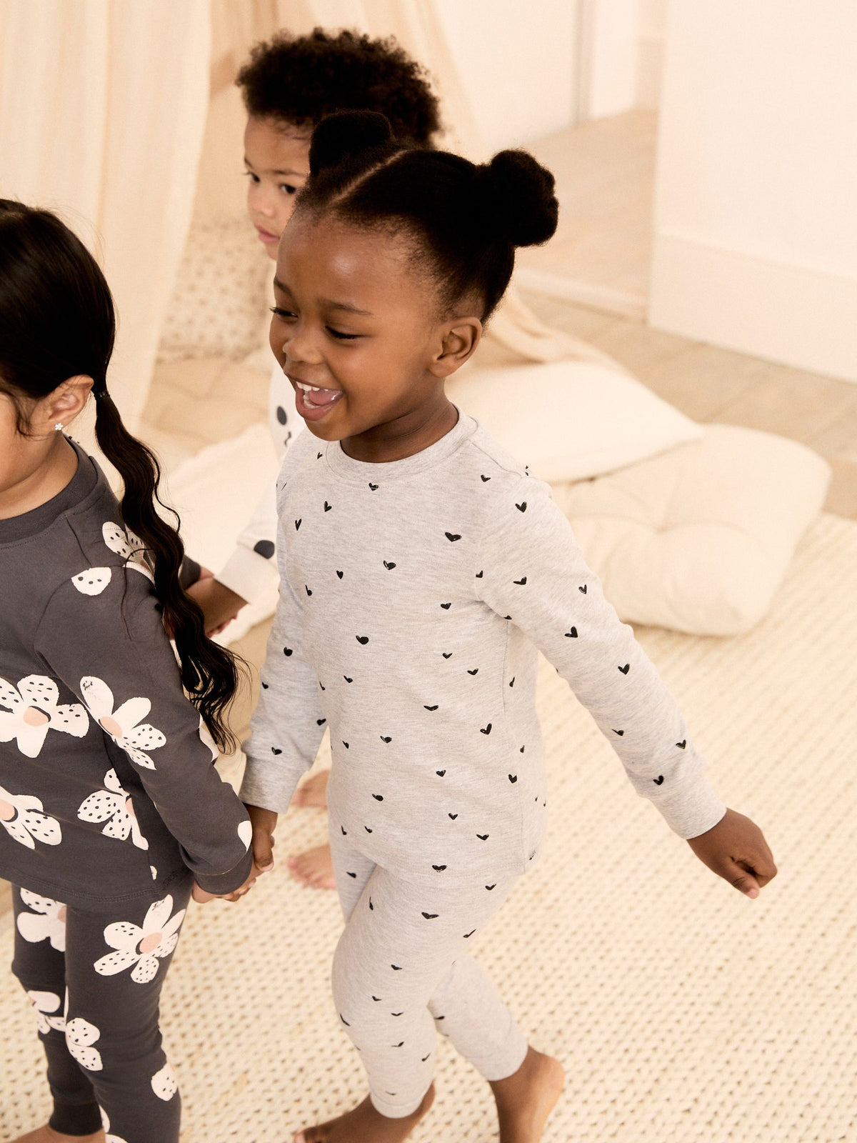 Monochrome Snuggle Pyjamas 3 Pack (9mths-12yrs)