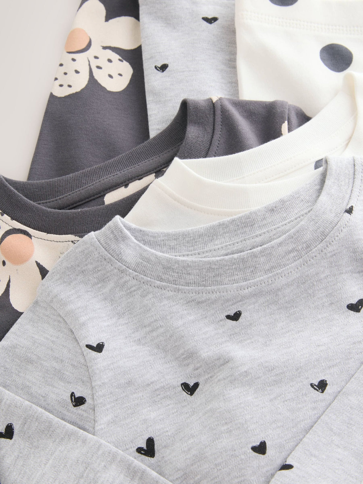 Monochrome Snuggle Pyjamas 3 Pack (9mths-12yrs)
